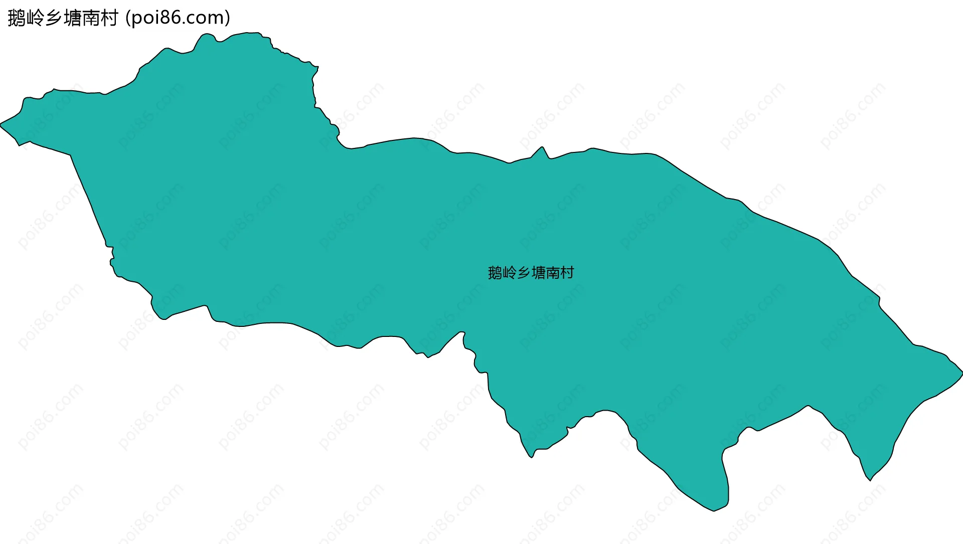 鹅岭乡塘南村边界地图