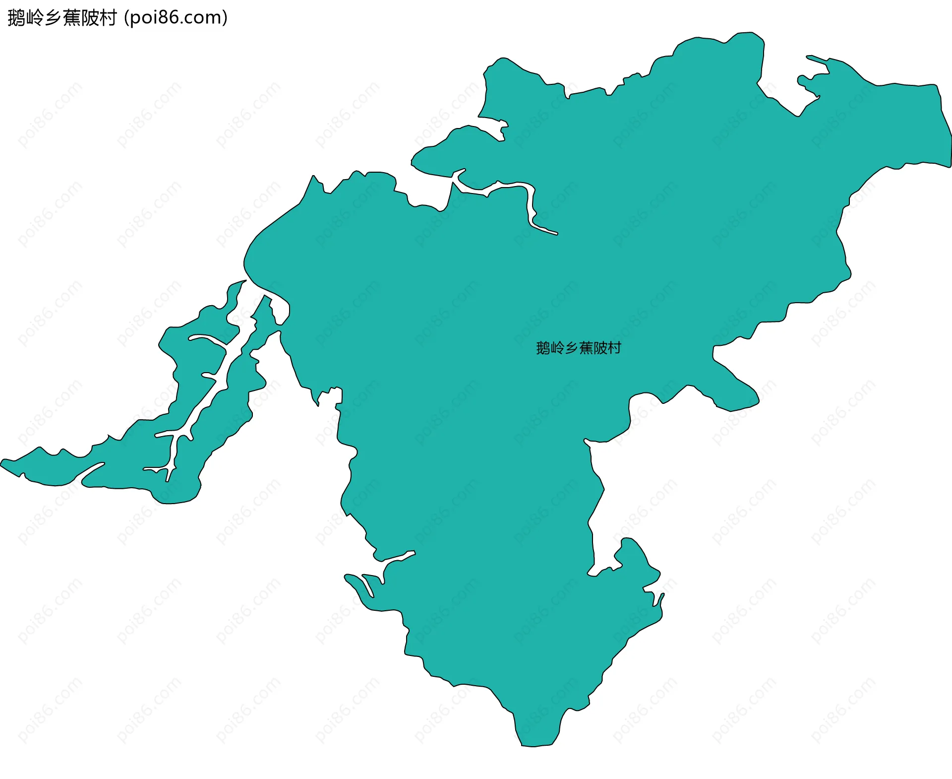 鹅岭乡蕉陂村边界地图