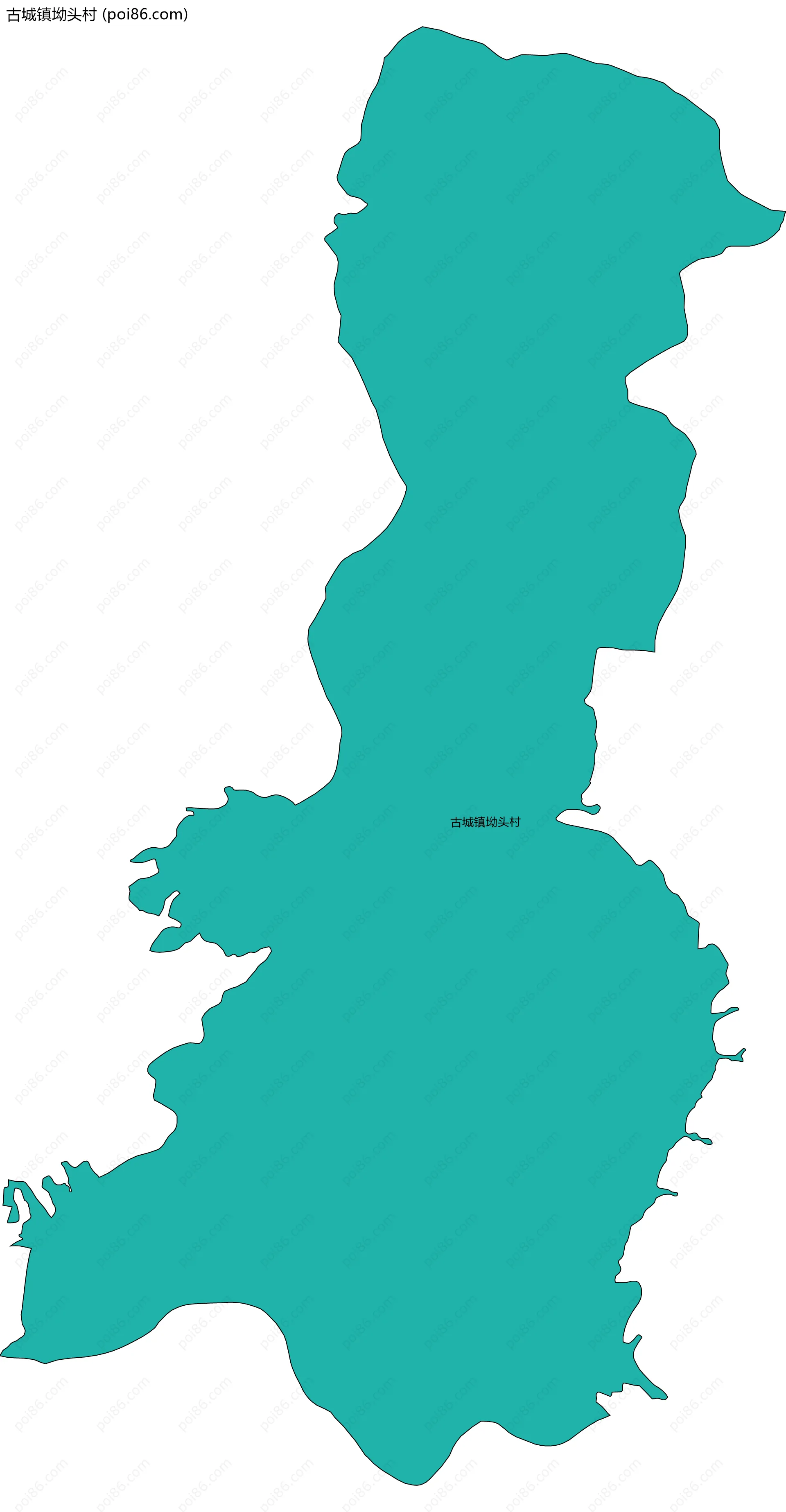 古城镇坳头村边界地图