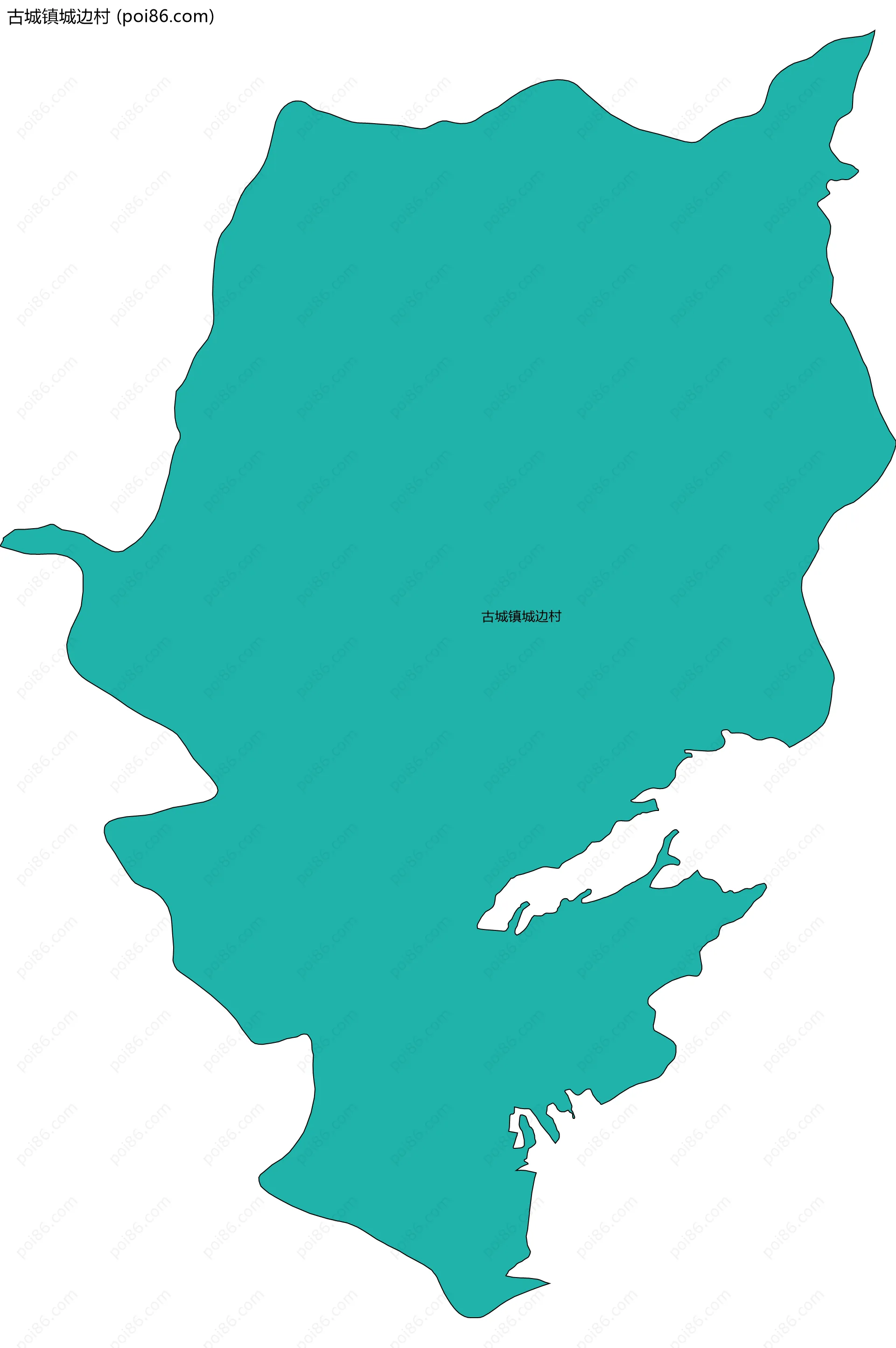 古城镇城边村边界地图