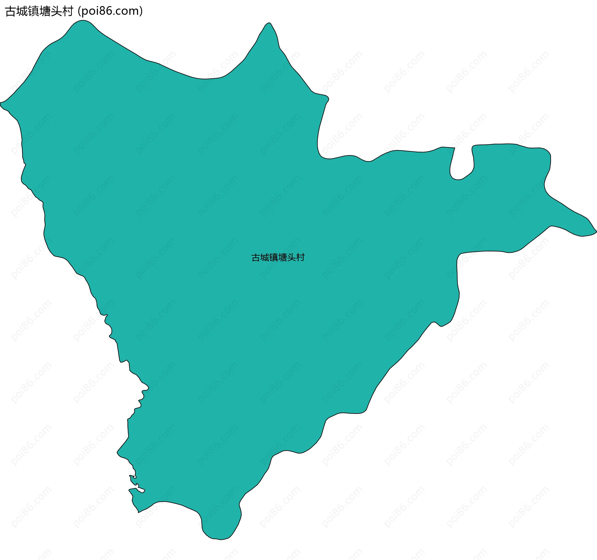 古城镇塘头村边界地图
