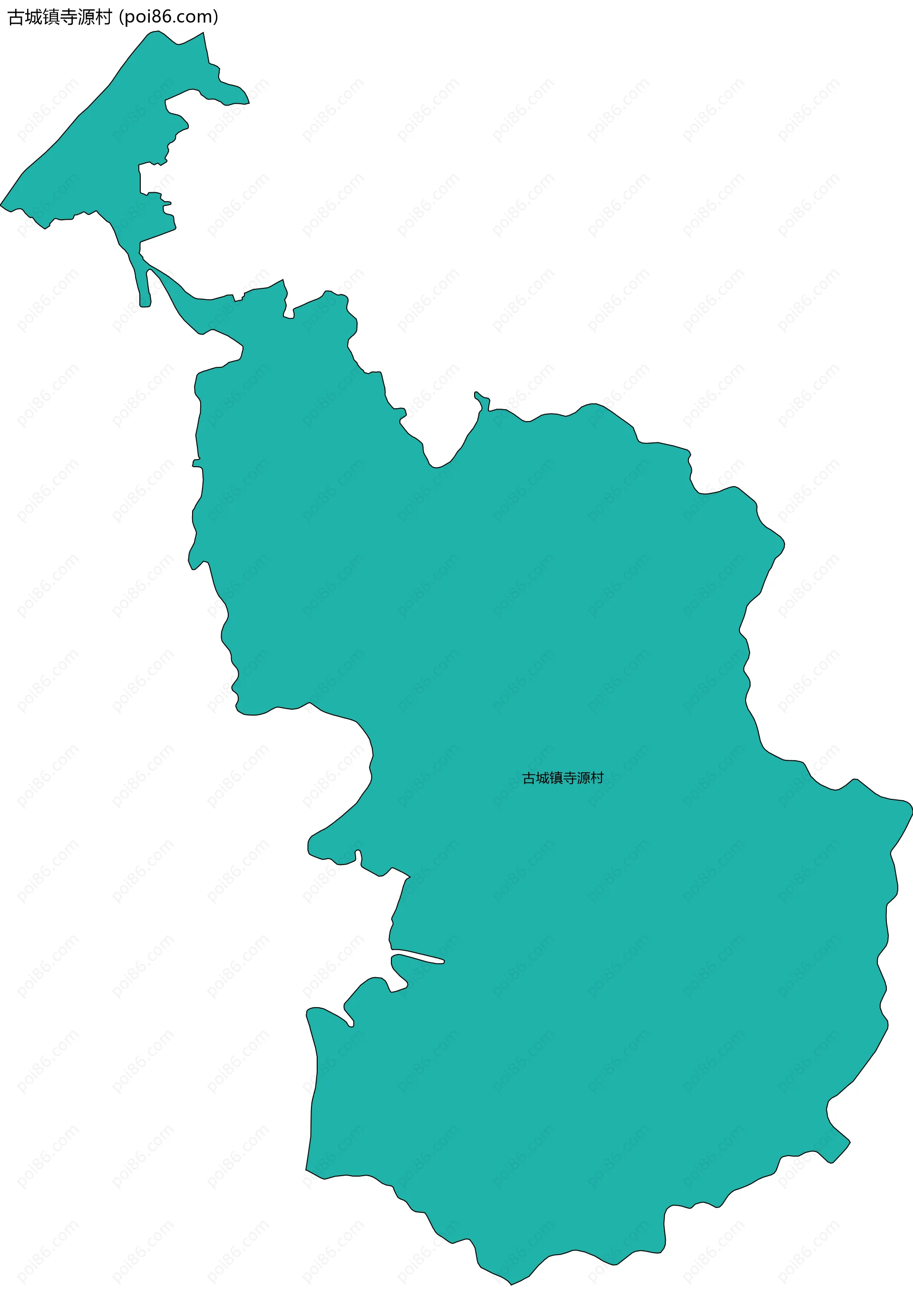 古城镇寺源村边界地图