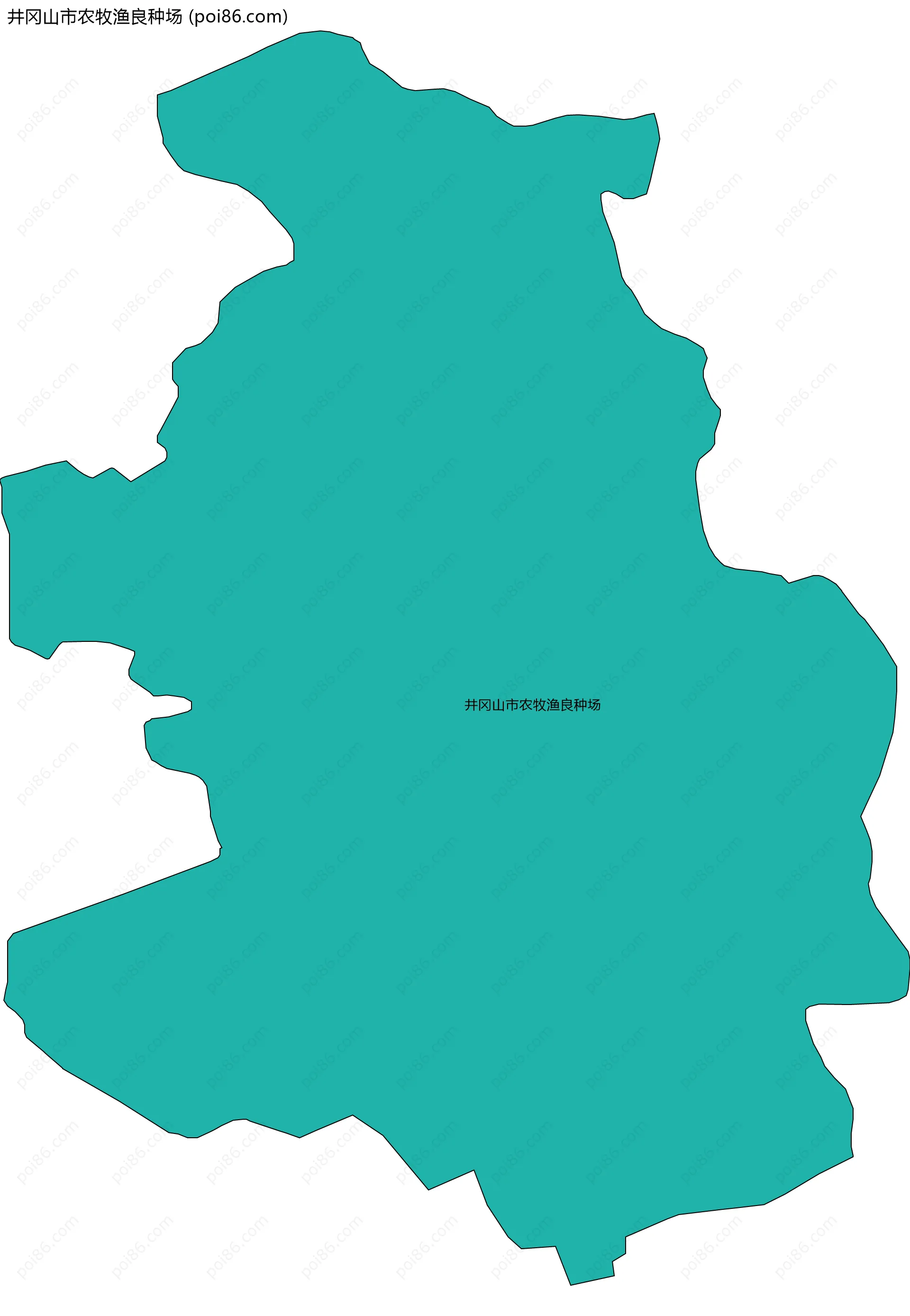 井冈山市农牧渔良种场边界地图