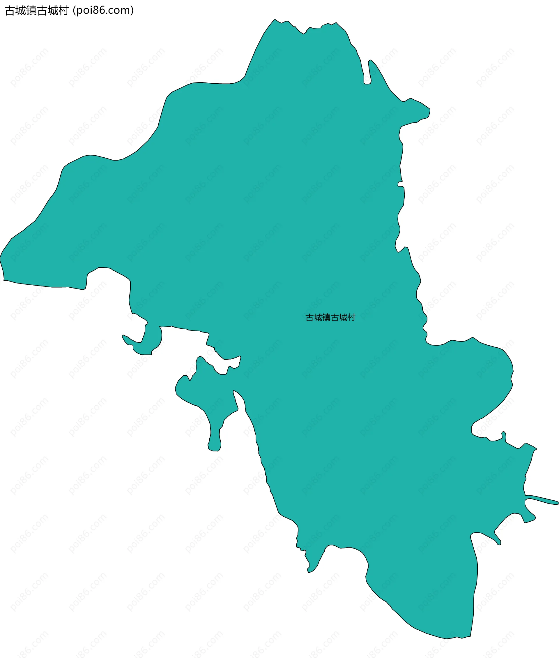 古城镇古城村边界地图