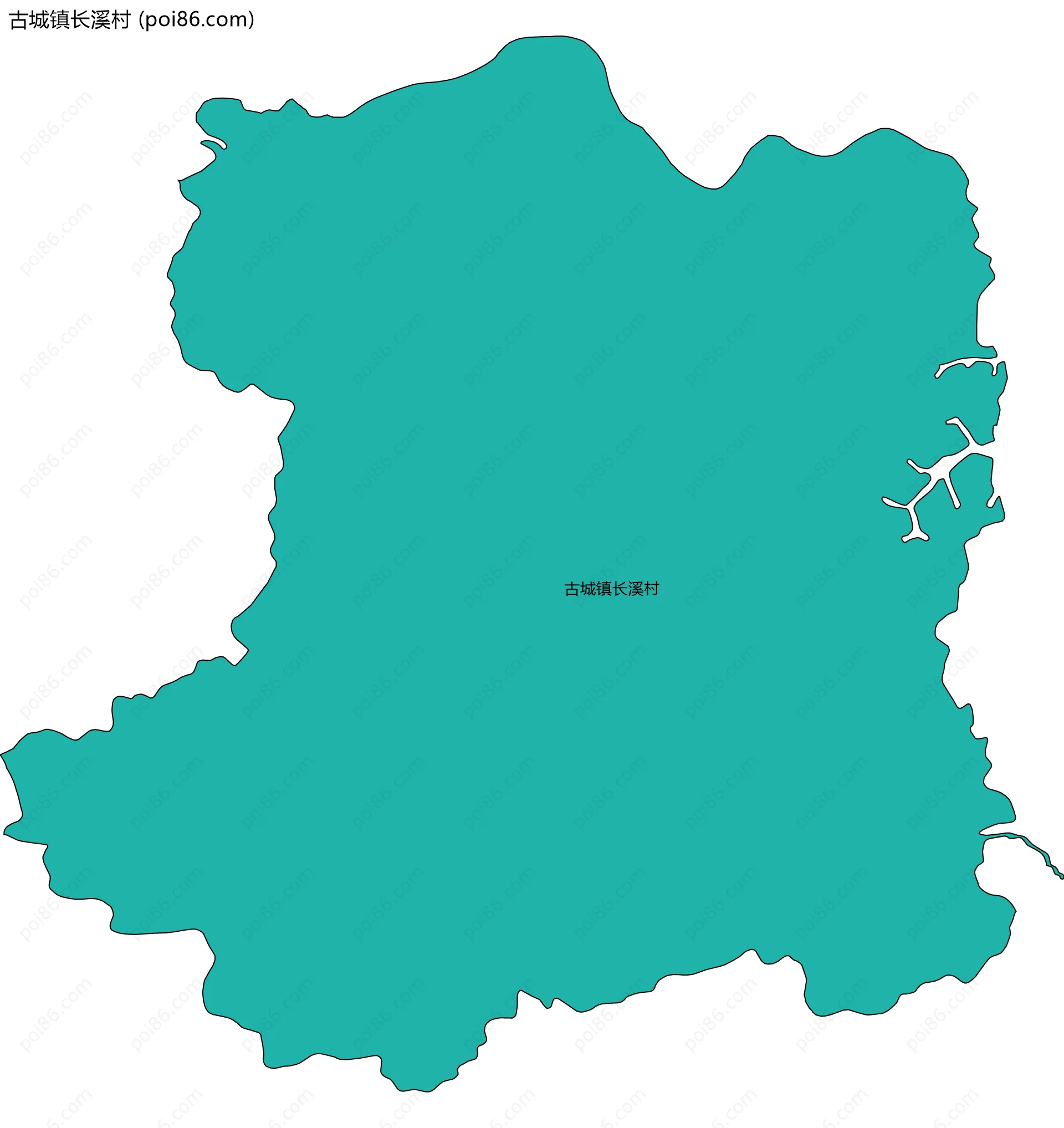 古城镇长溪村边界地图