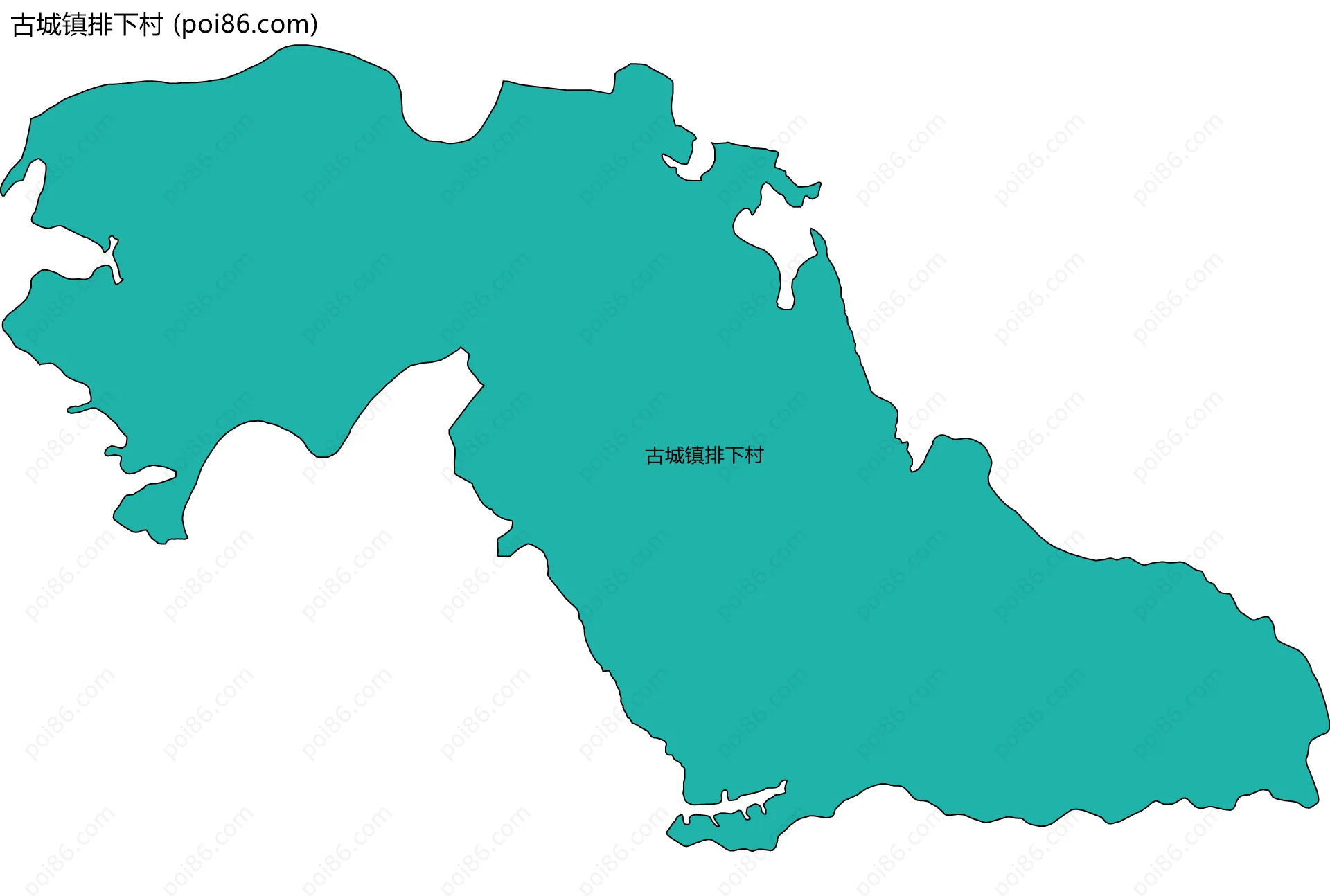 古城镇排下村边界地图