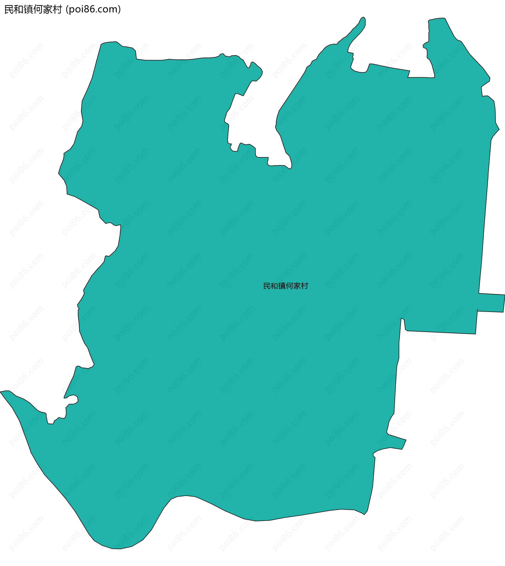 民和镇何家村边界地图