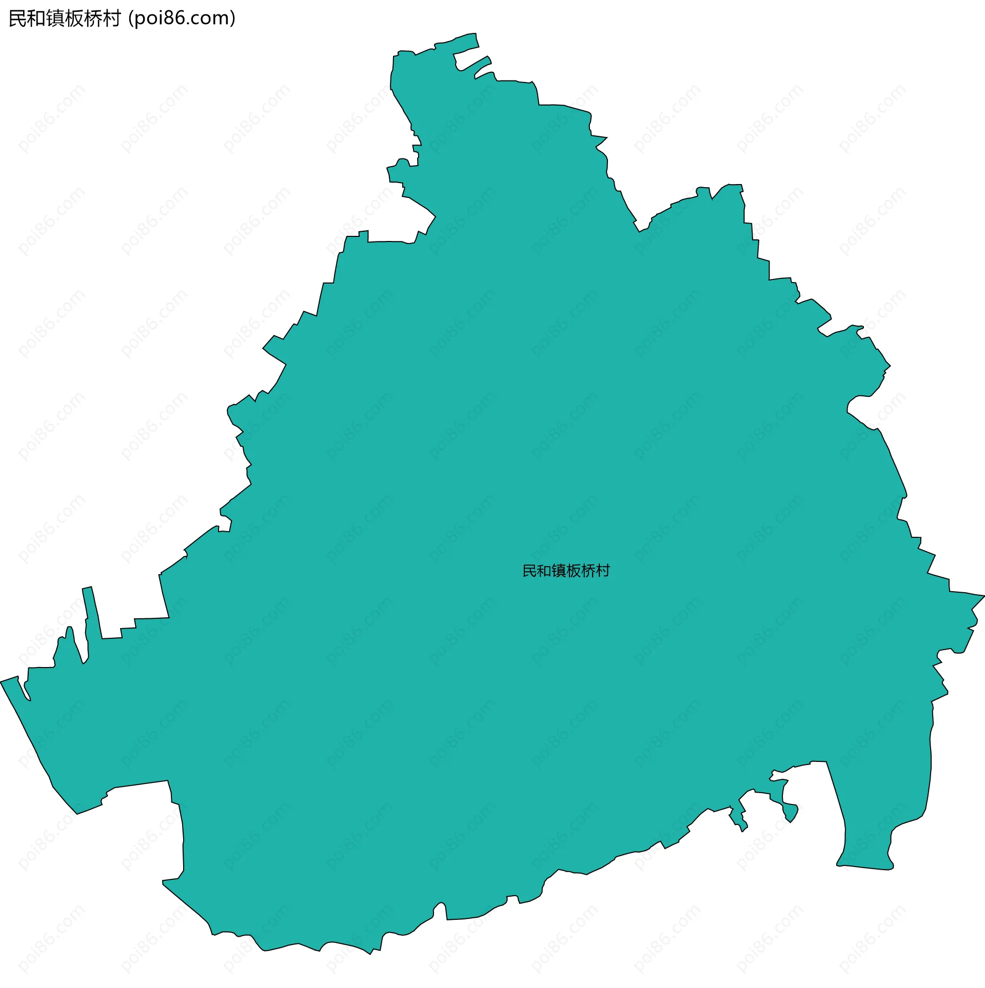民和镇板桥村边界地图
