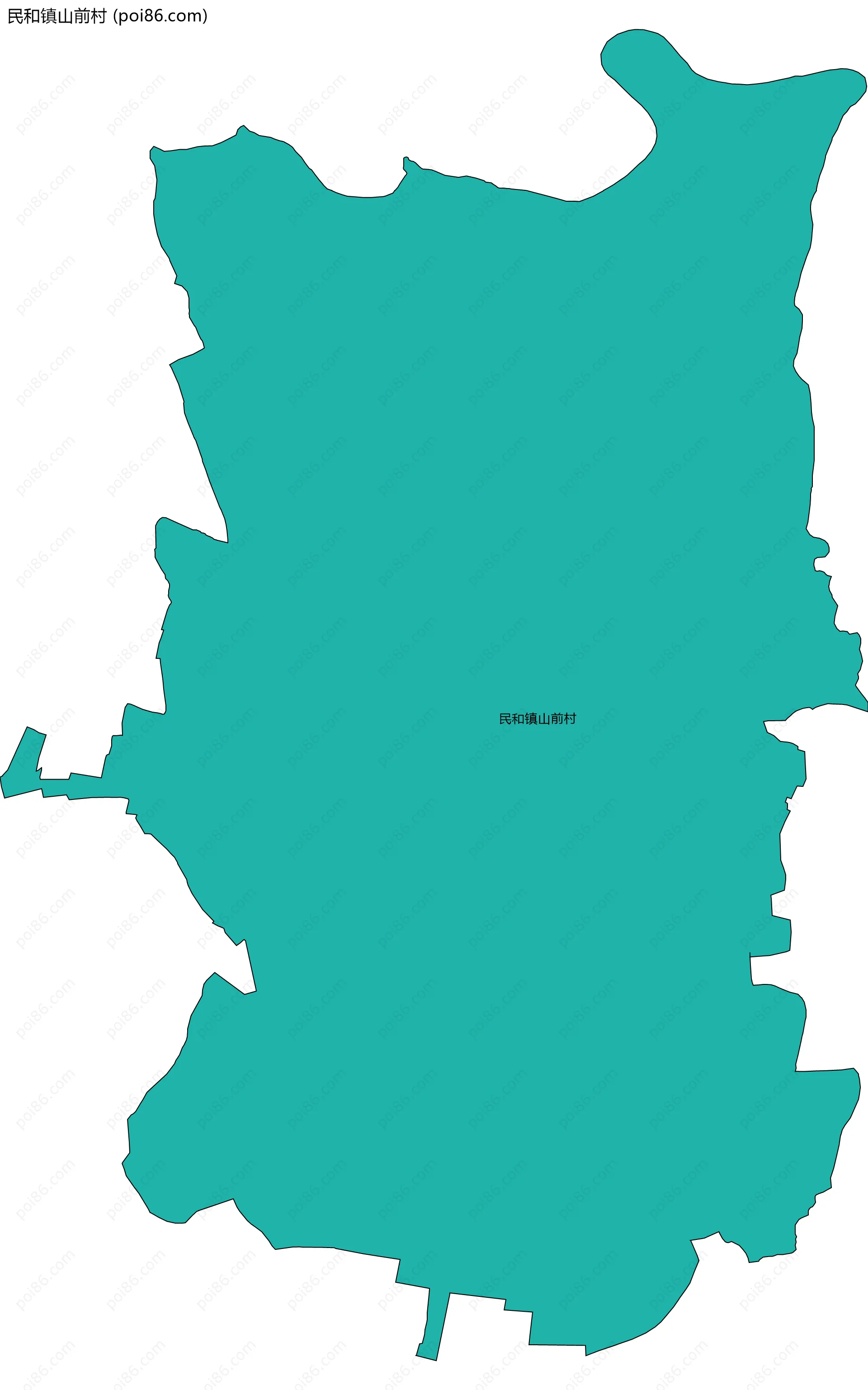 民和镇山前村边界地图