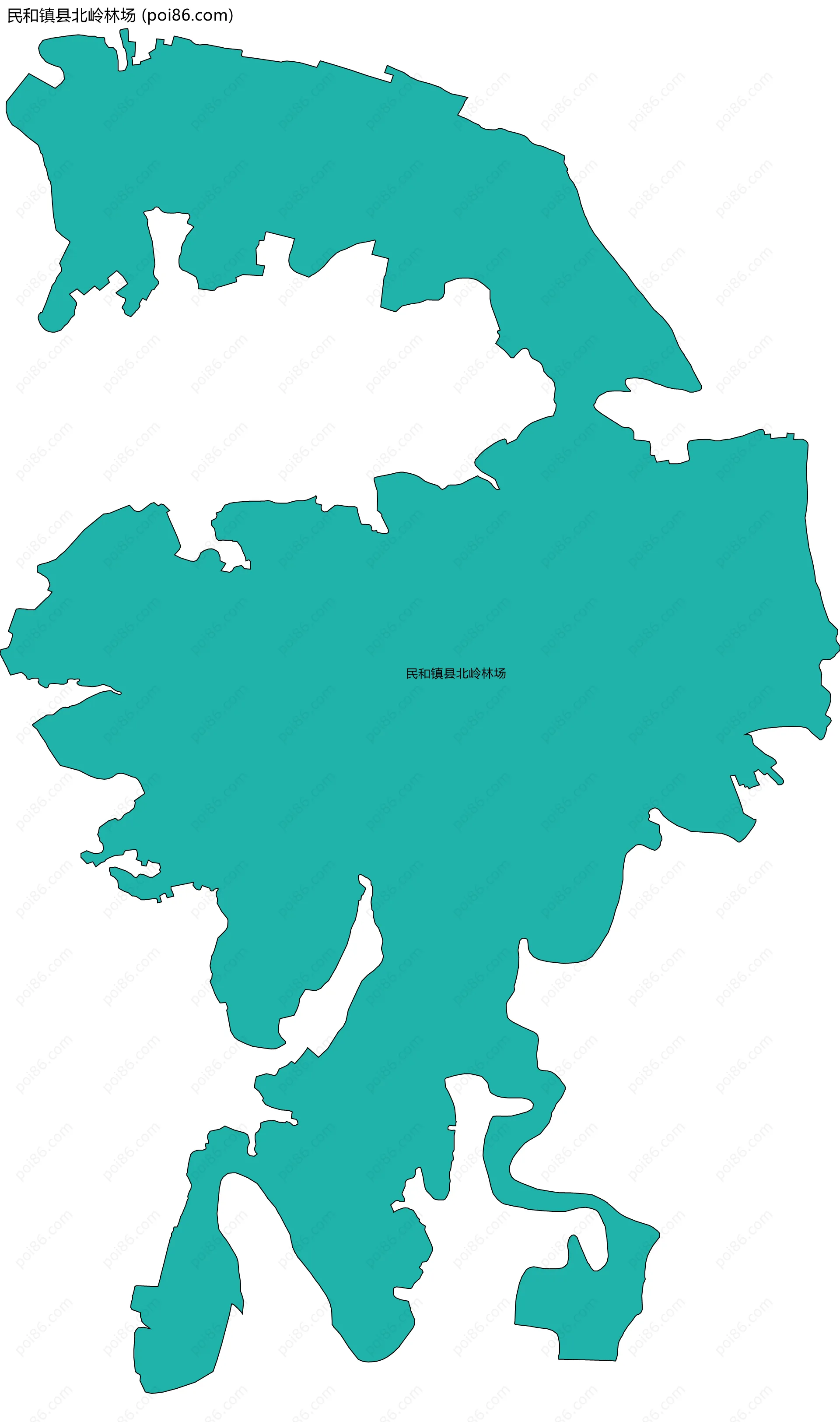 民和镇县北岭林场边界地图