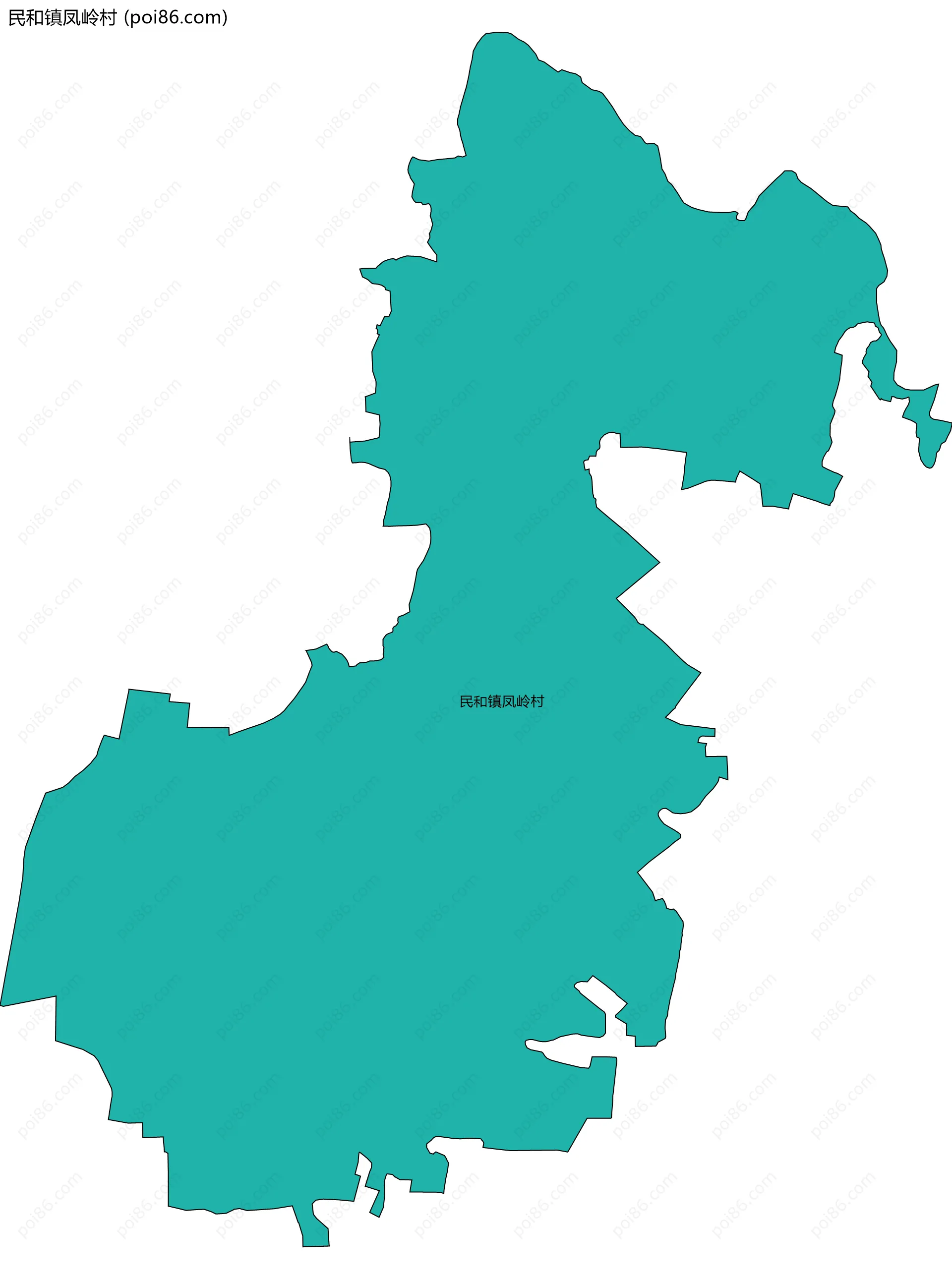 民和镇凤岭村边界地图