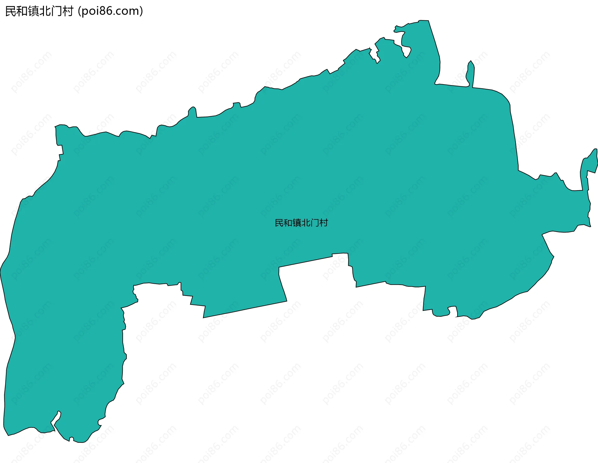 民和镇北门村边界地图