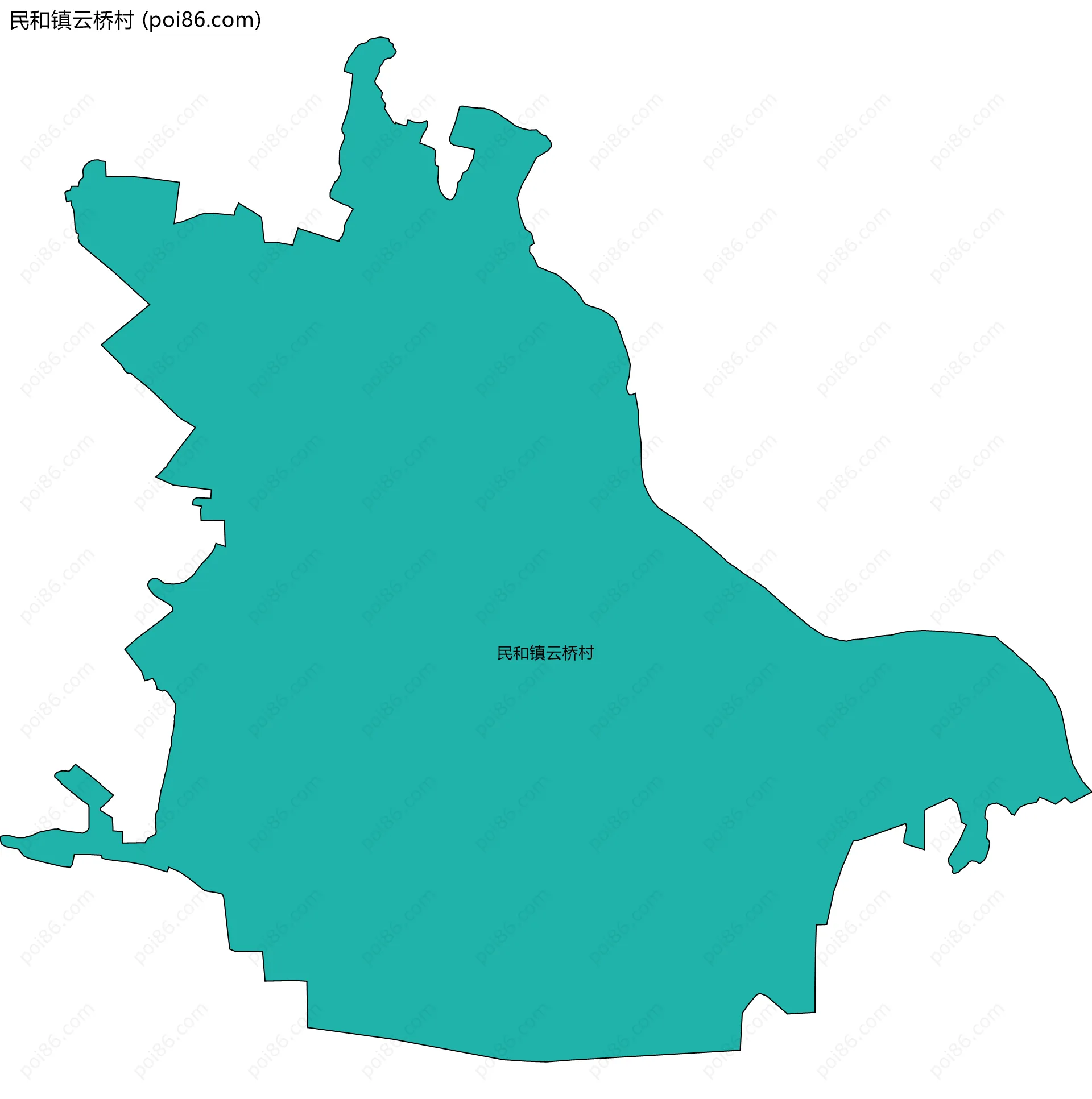 民和镇云桥村边界地图