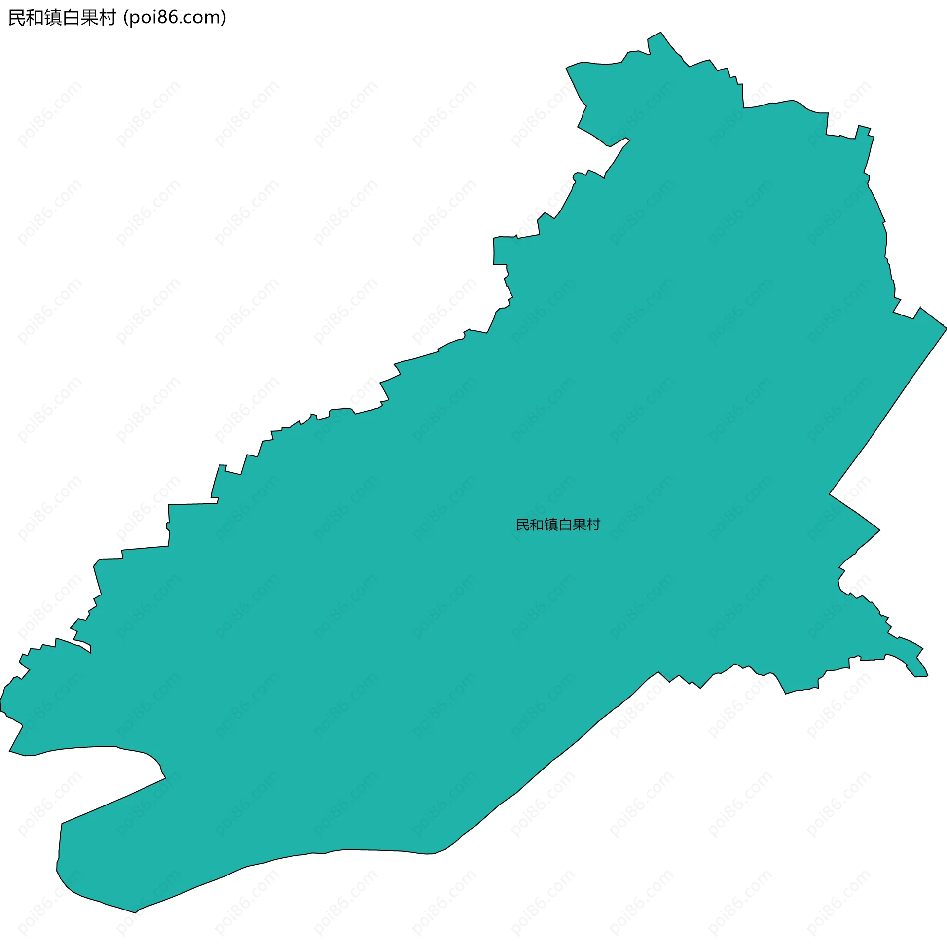 民和镇白果村边界地图