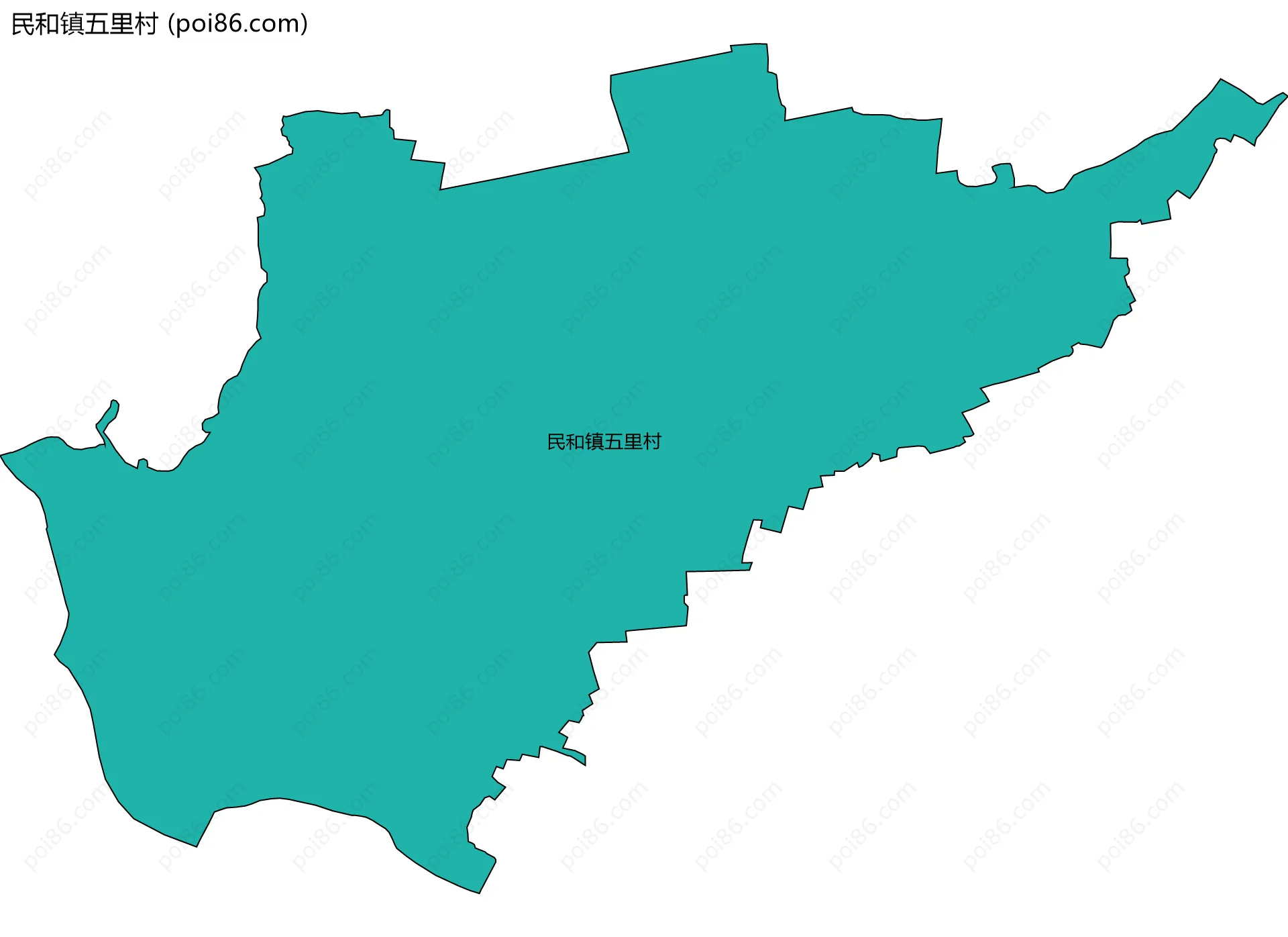 民和镇五里村边界地图