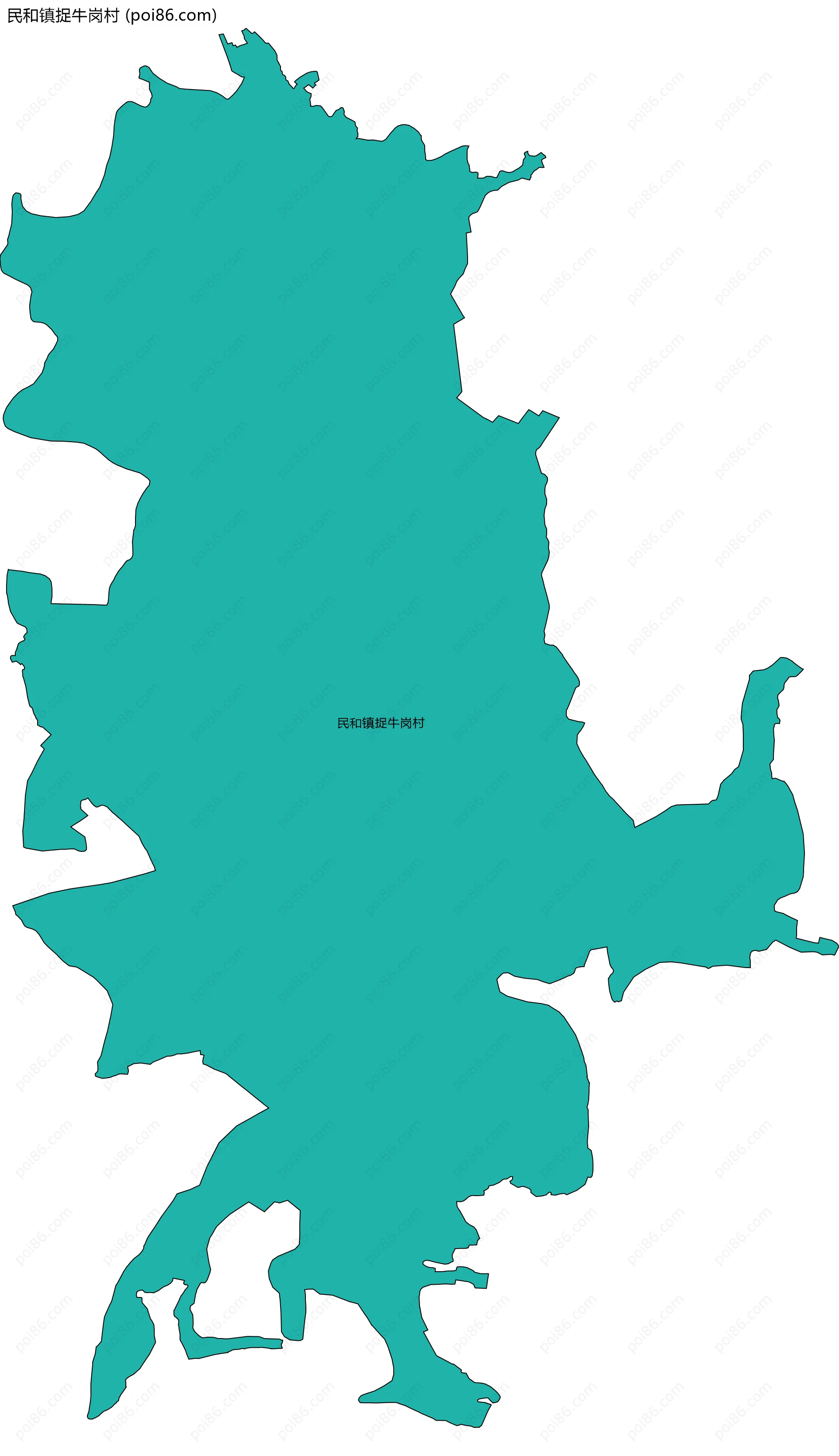 民和镇捉牛岗村边界地图