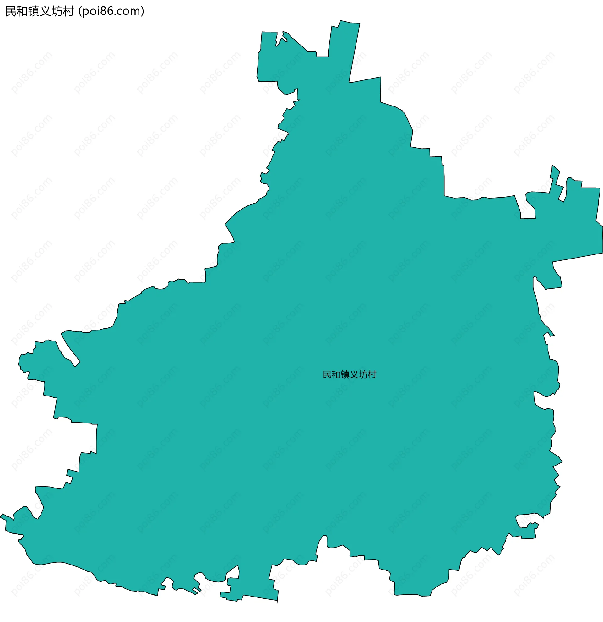 民和镇义坊村边界地图
