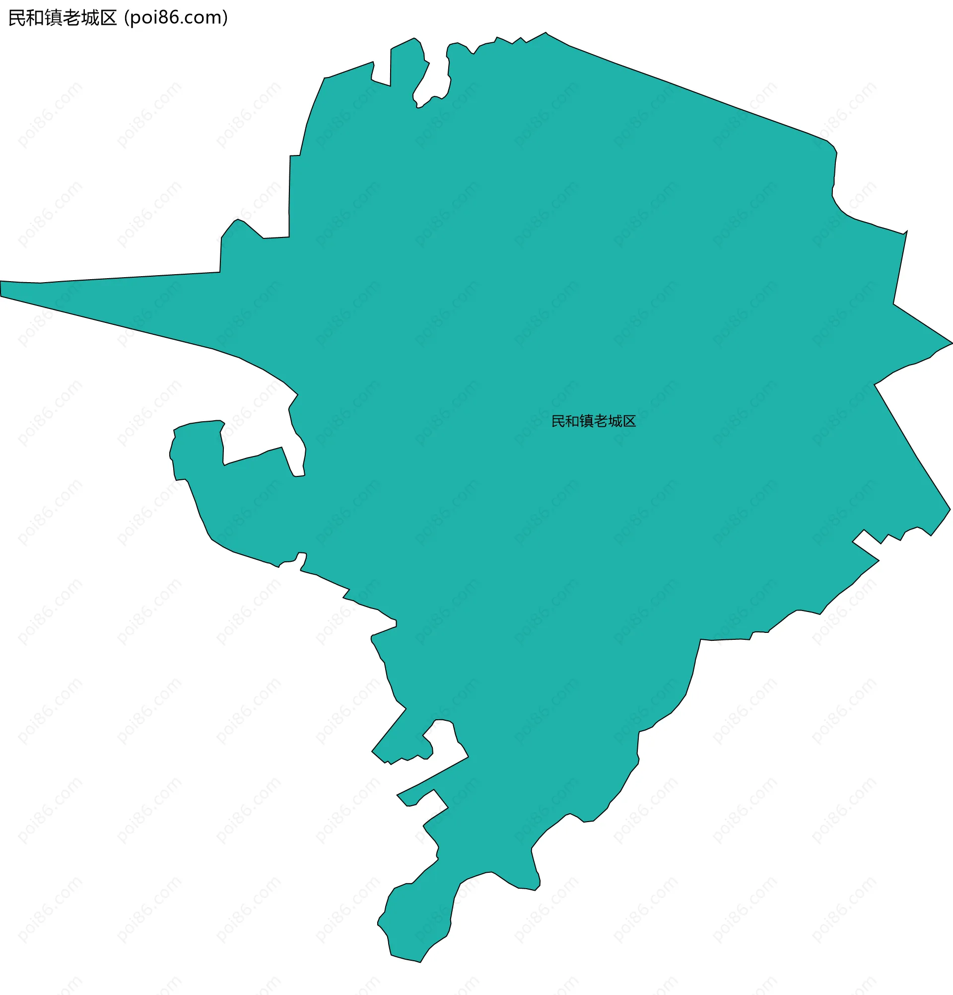 民和镇老城区边界地图