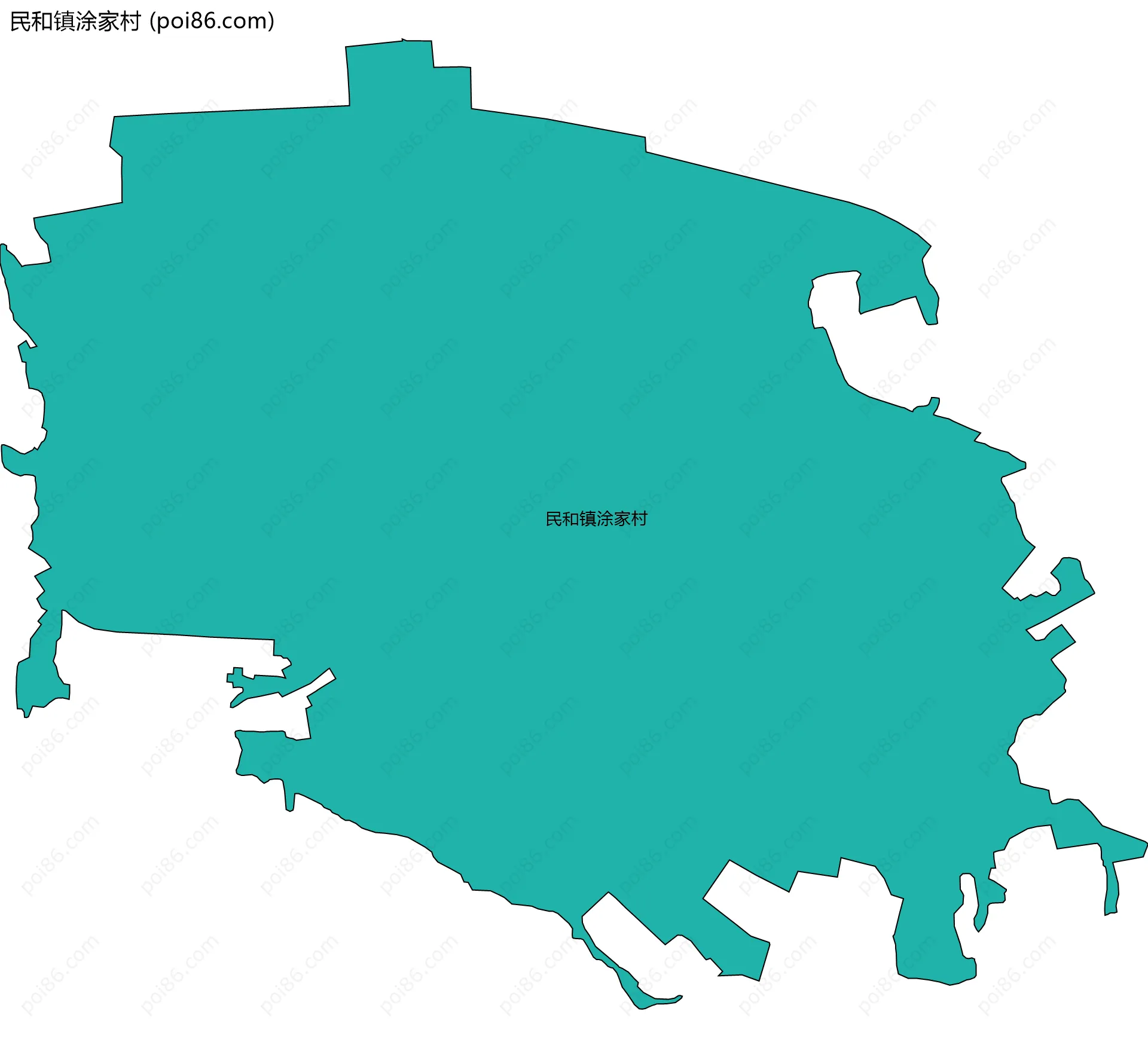 民和镇涂家村边界地图