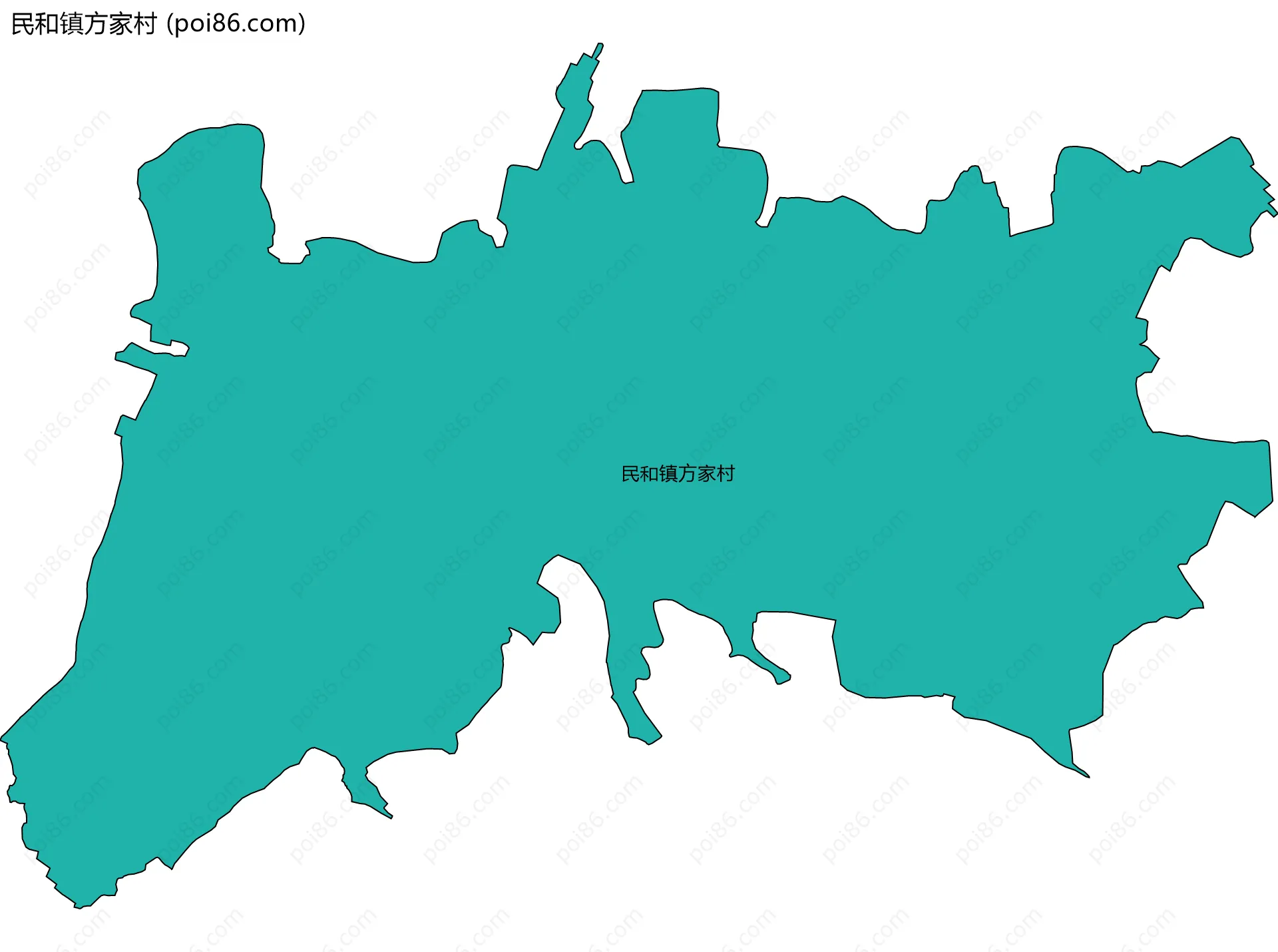 民和镇方家村边界地图
