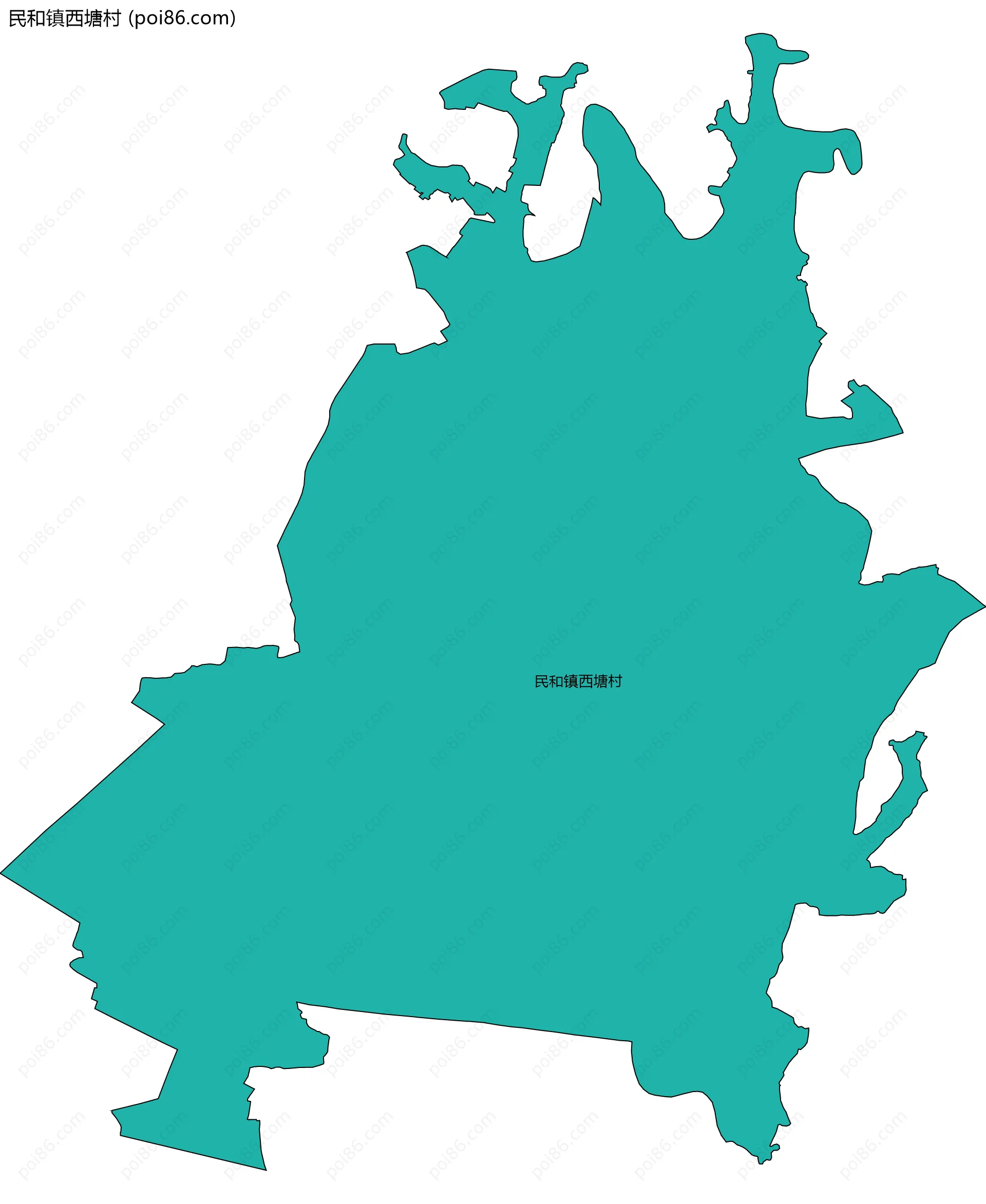 民和镇西塘村边界地图