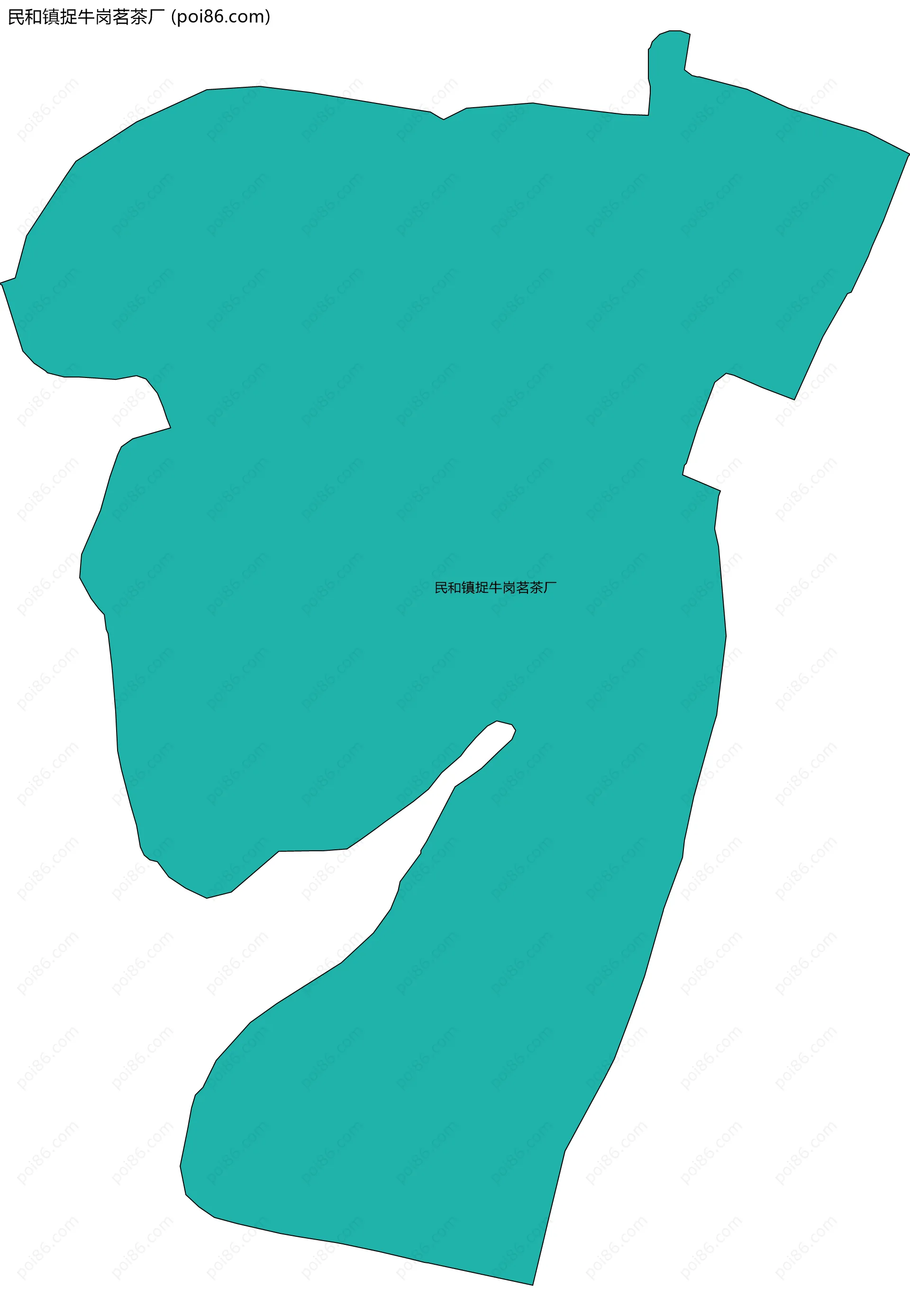 民和镇捉牛岗茗茶厂边界地图