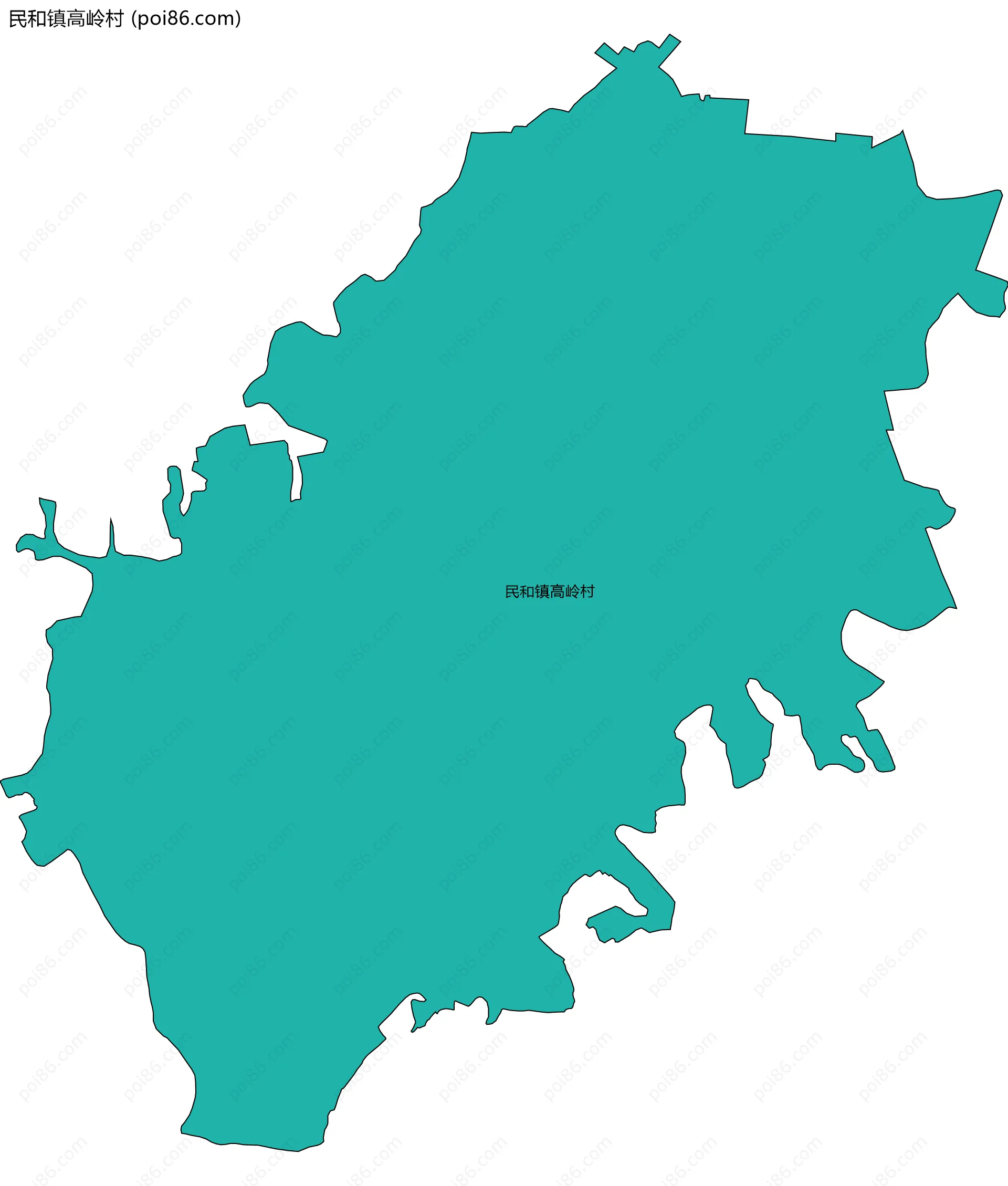 民和镇高岭村边界地图