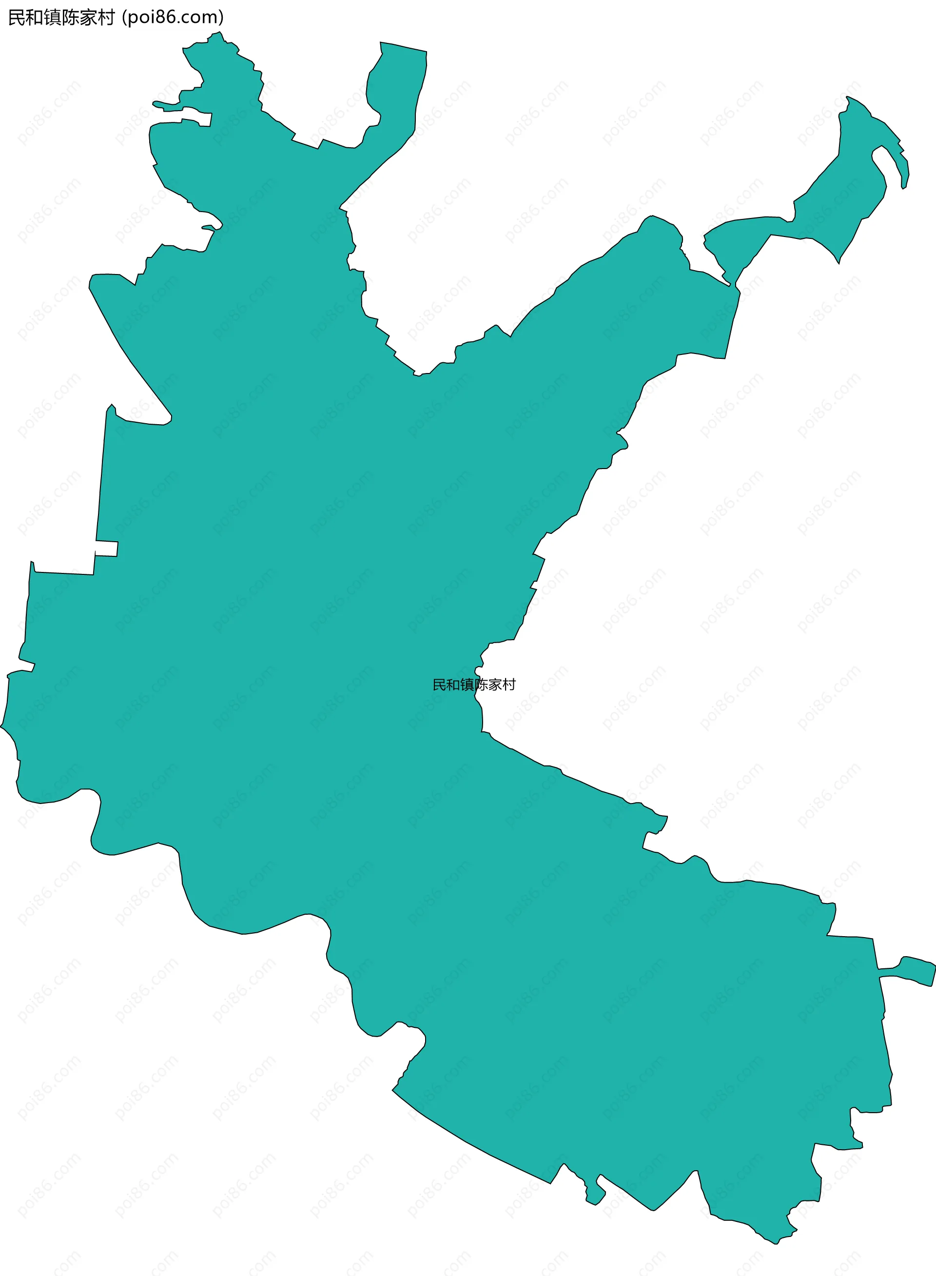 民和镇陈家村边界地图