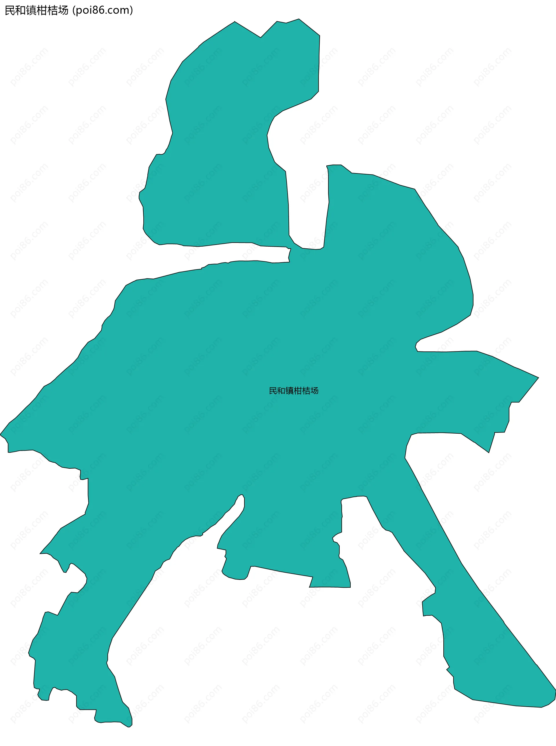 民和镇柑桔场边界地图