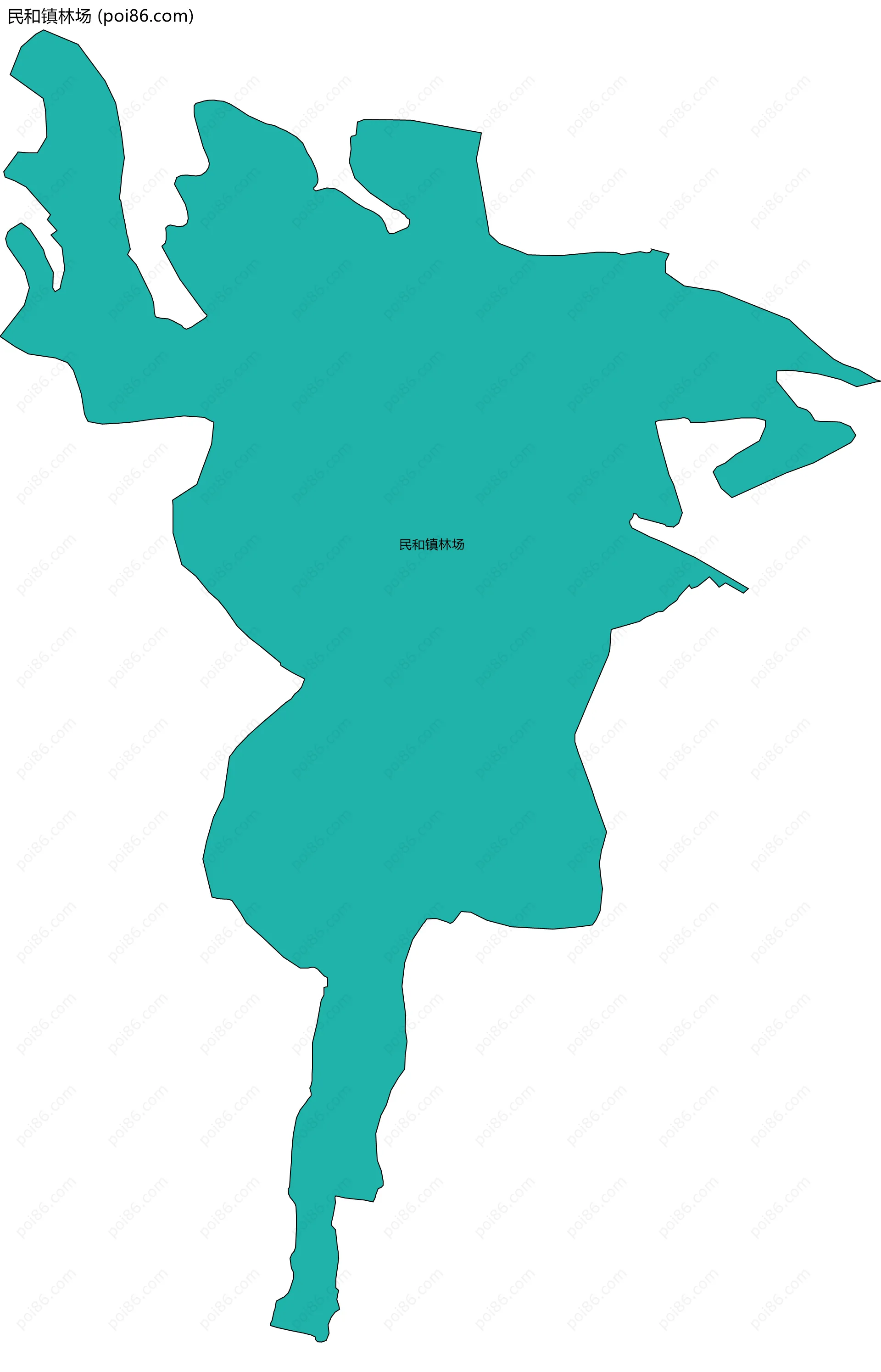 民和镇林场边界地图