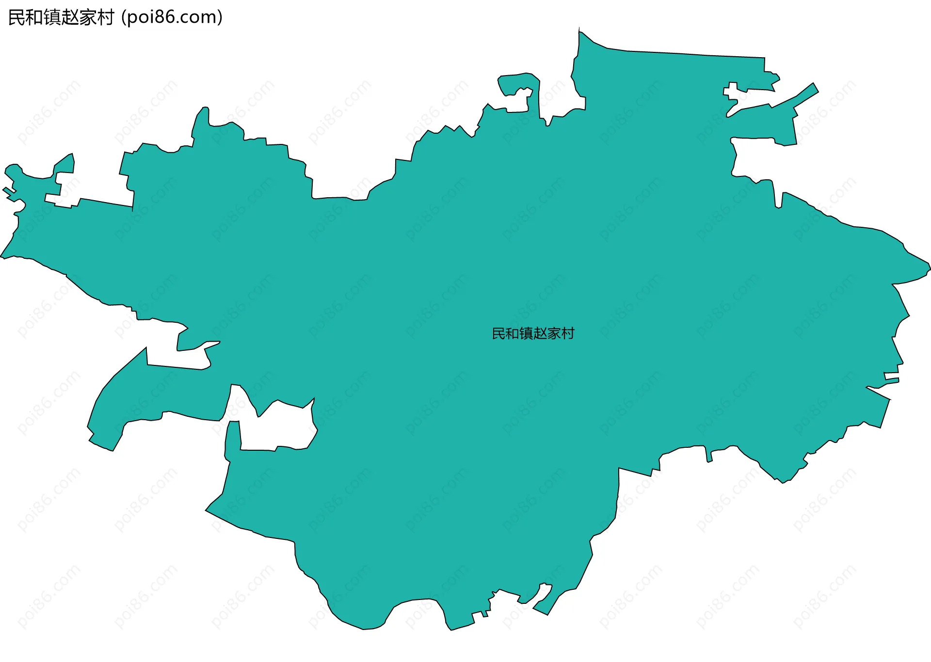 民和镇赵家村边界地图