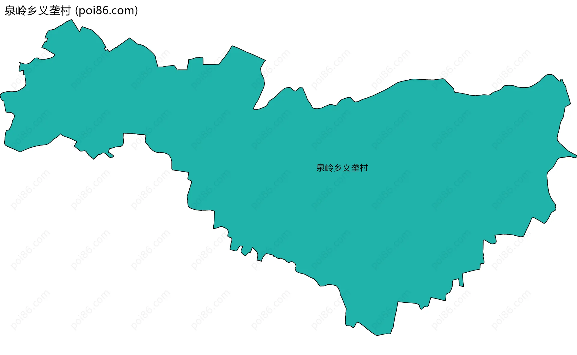 泉岭乡义垄村边界地图