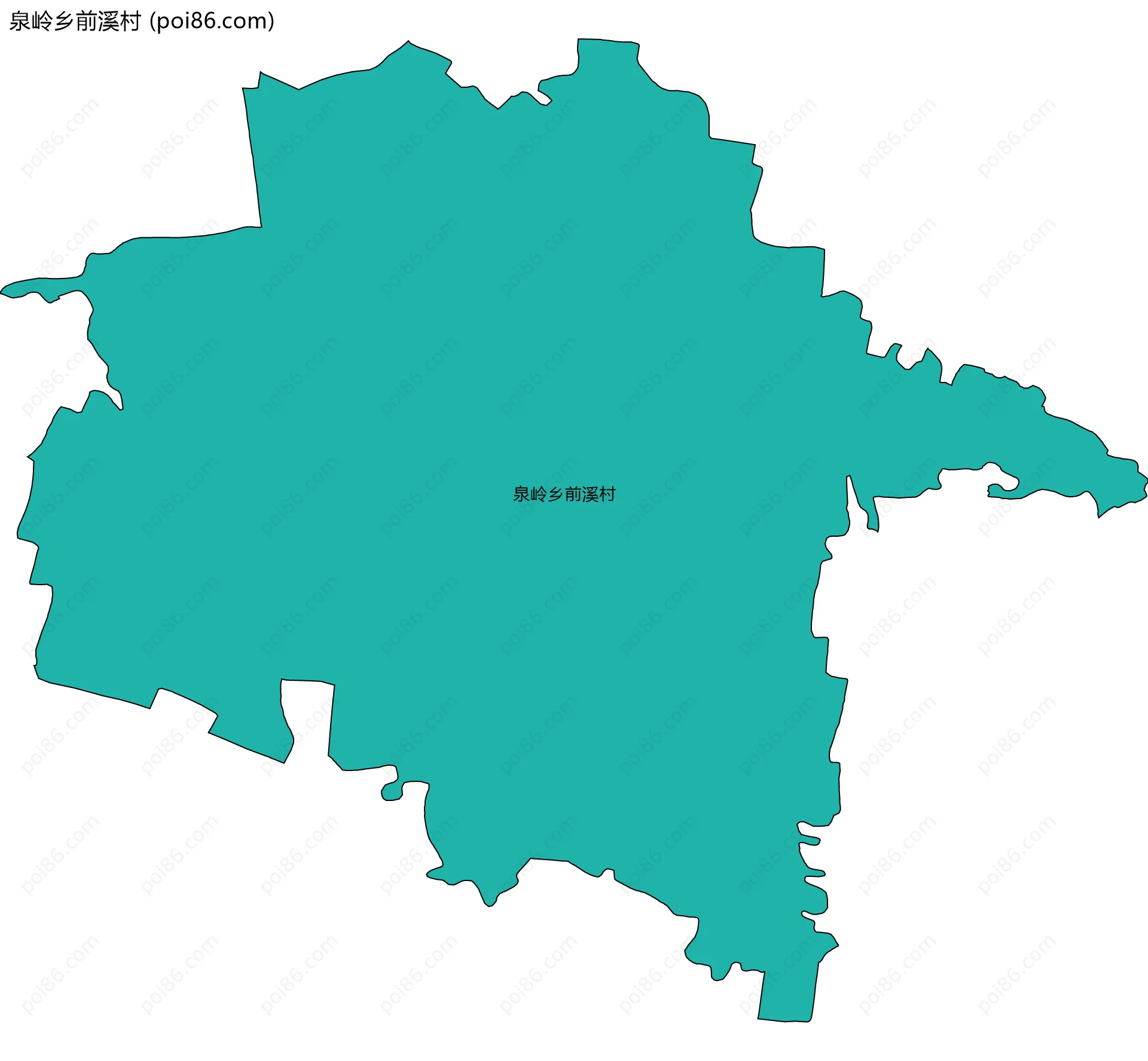 泉岭乡前溪村边界地图