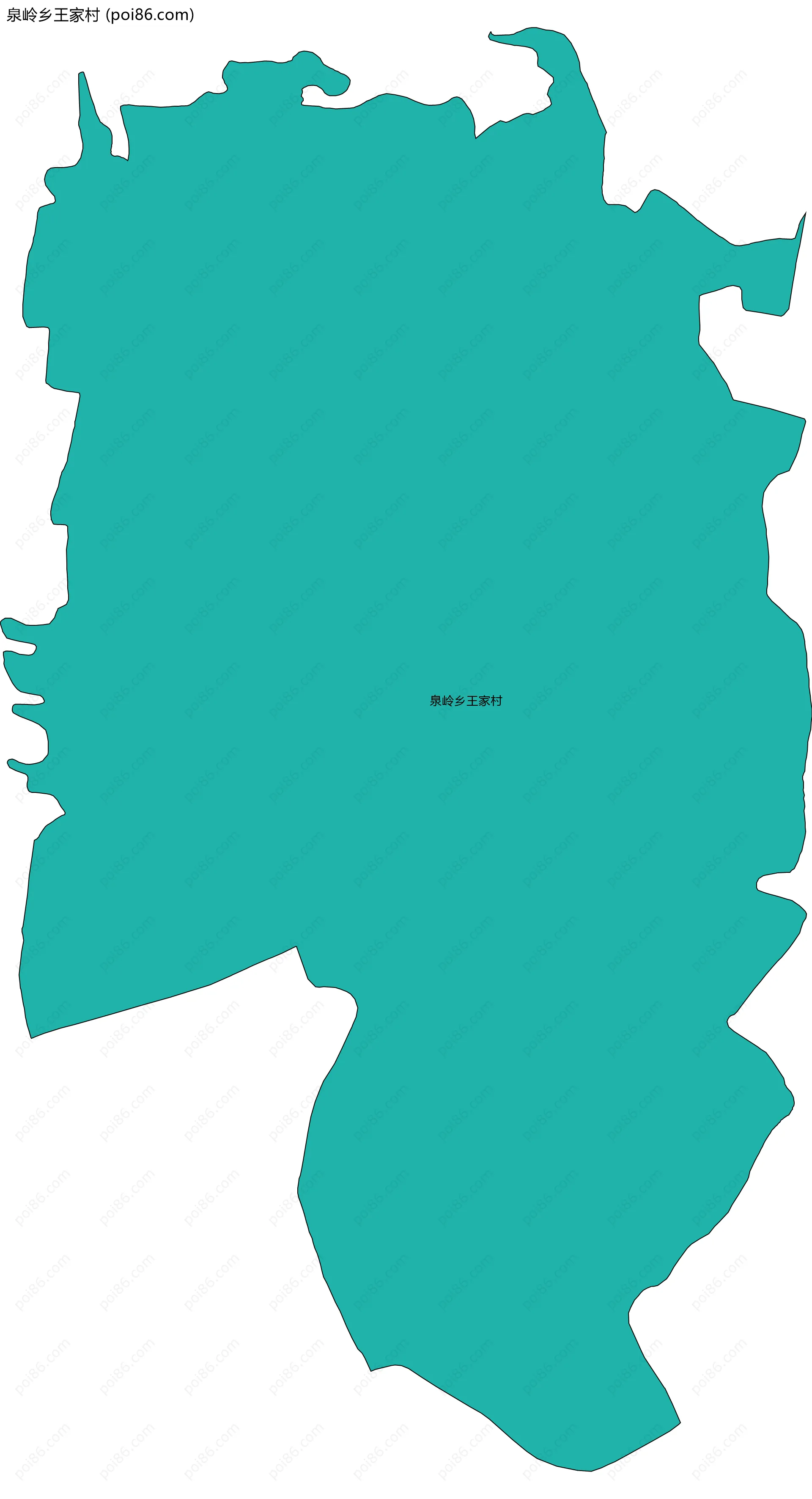 泉岭乡王家村边界地图