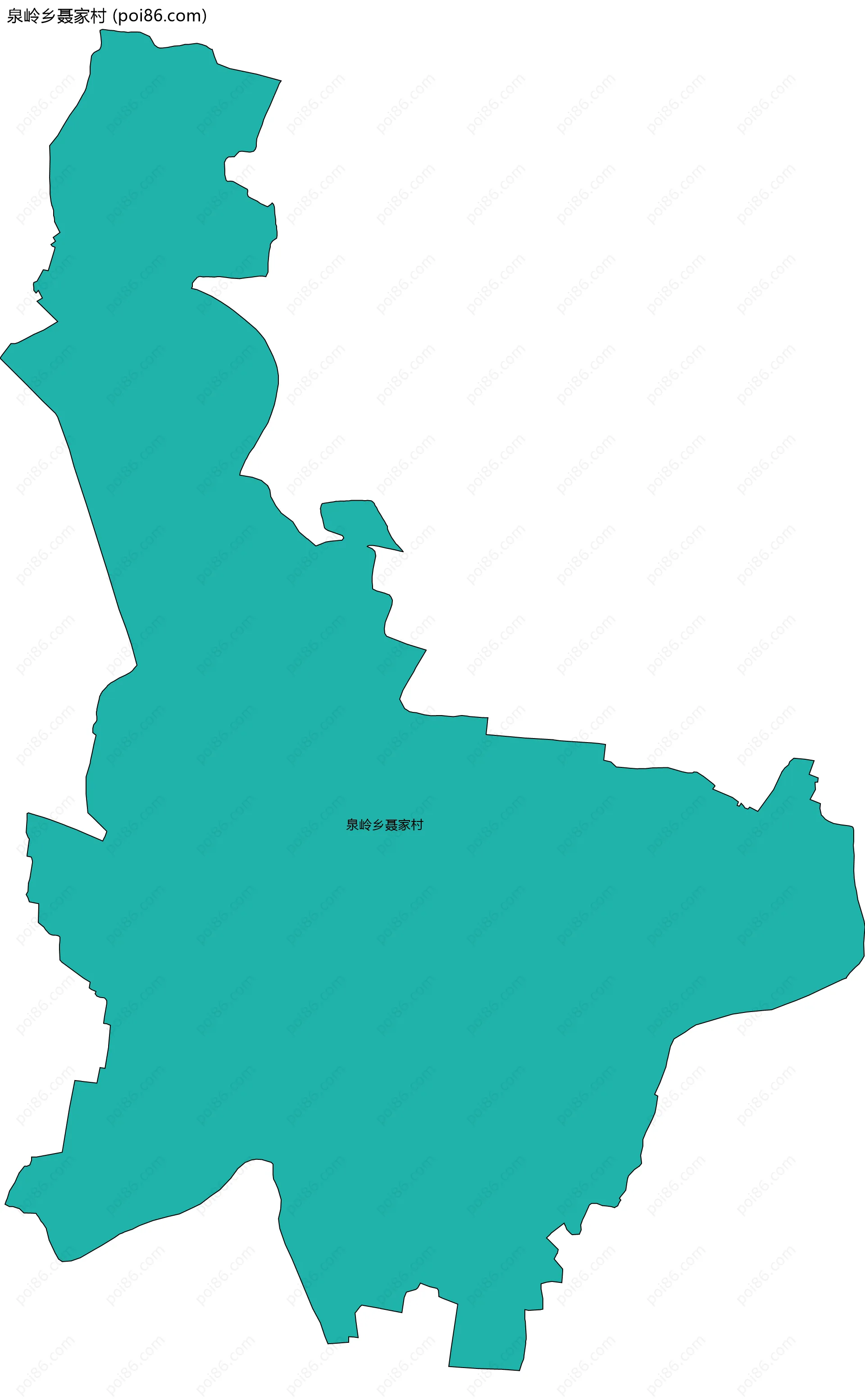 泉岭乡聂家村边界地图