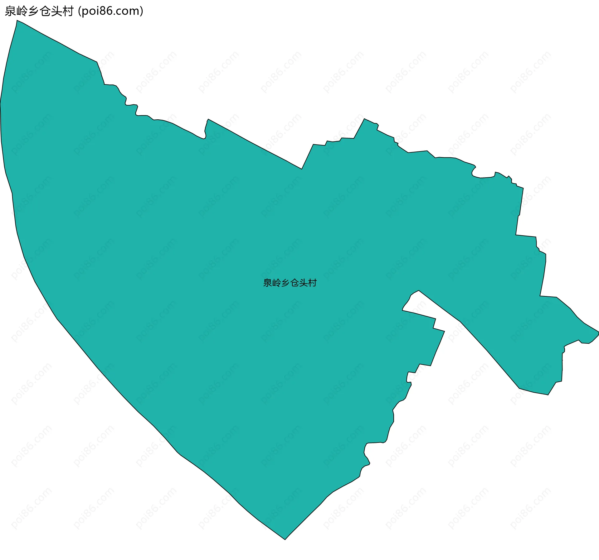 泉岭乡仓头村边界地图