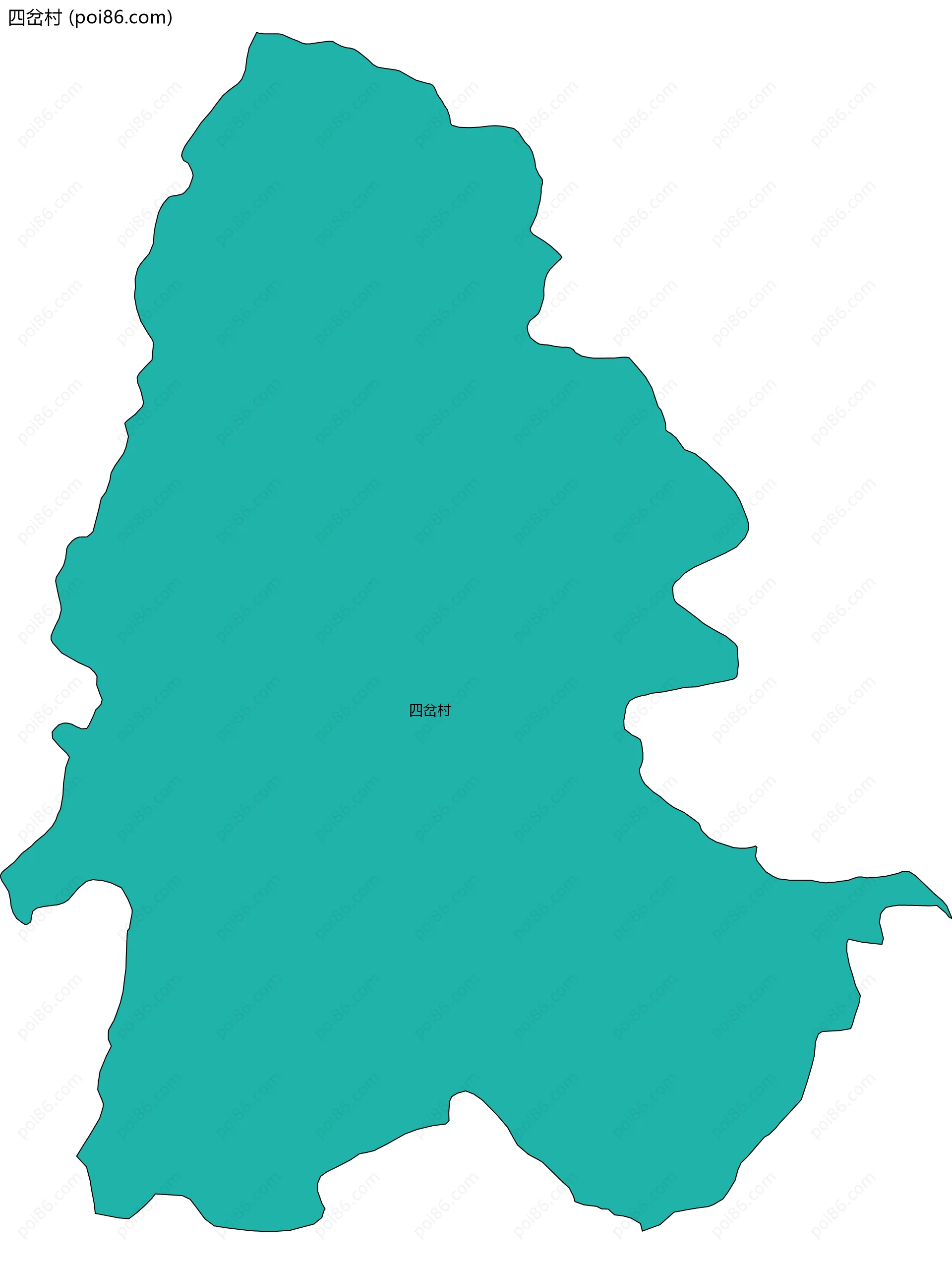 四岔村边界地图