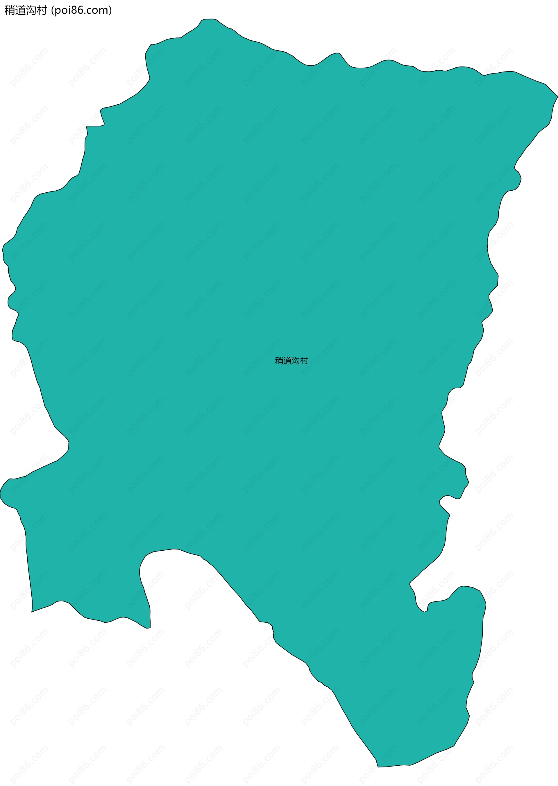 稍道沟村边界地图