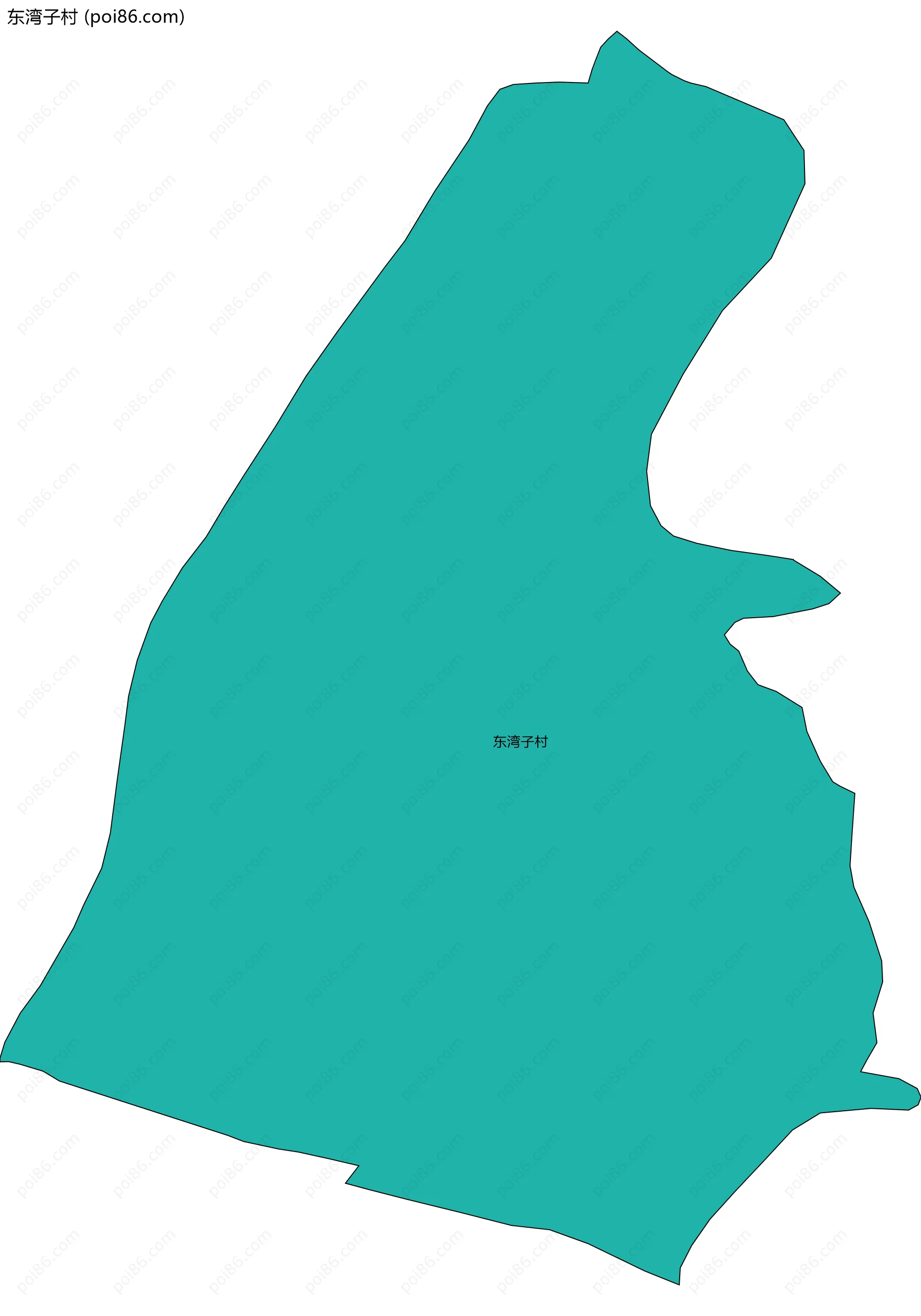 东湾子村边界地图