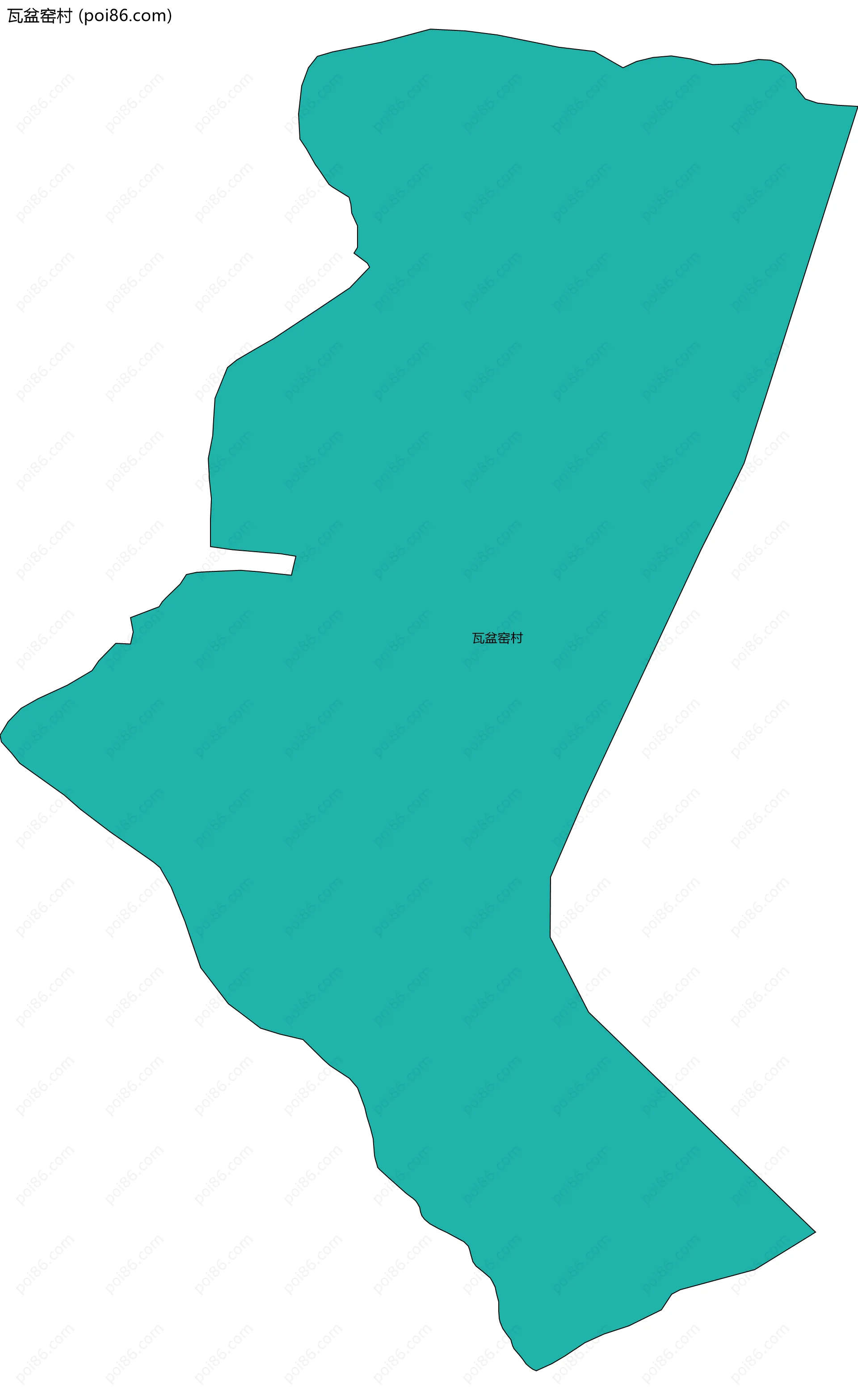 瓦盆窑村边界地图