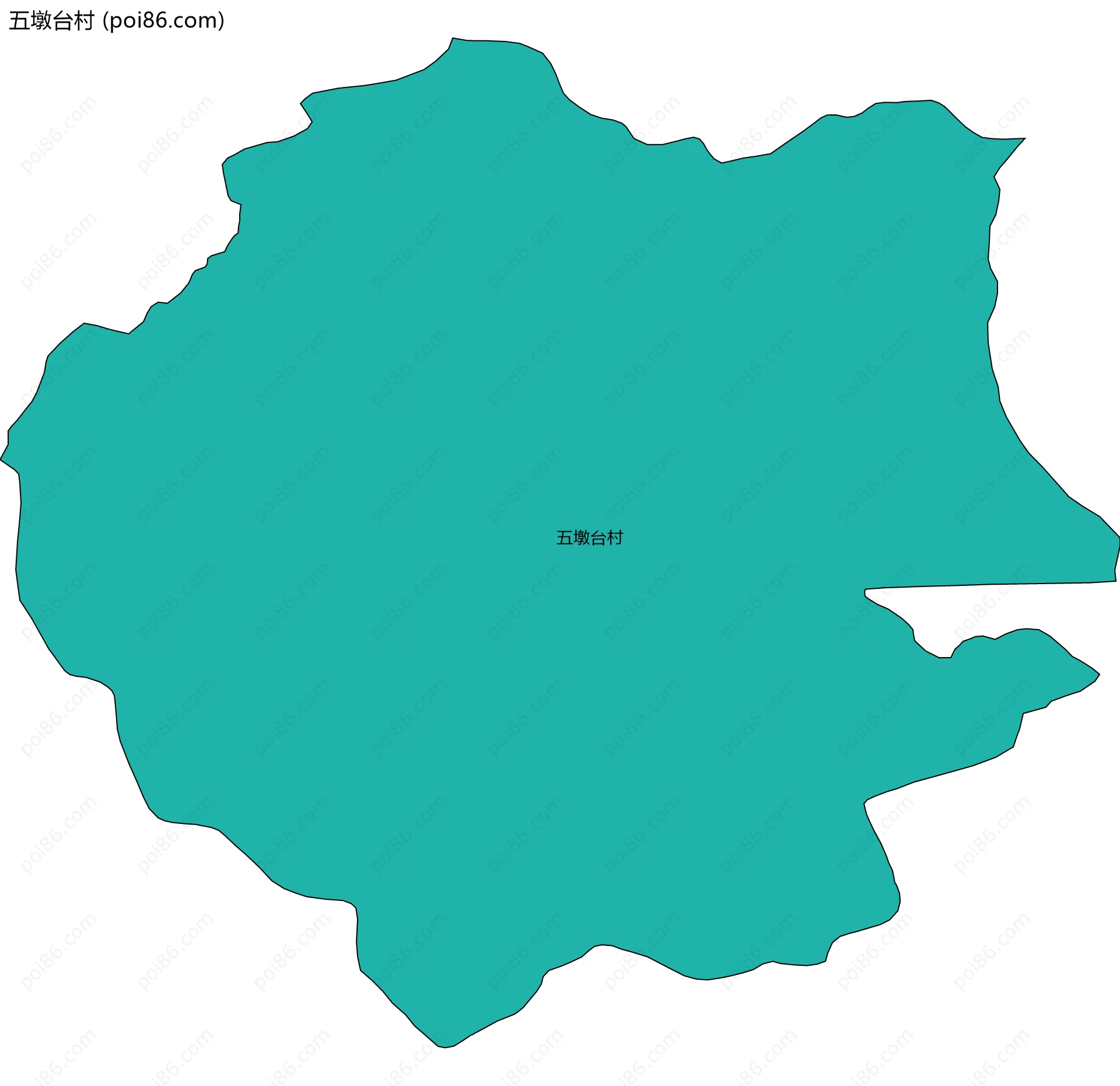 五墩台村边界地图