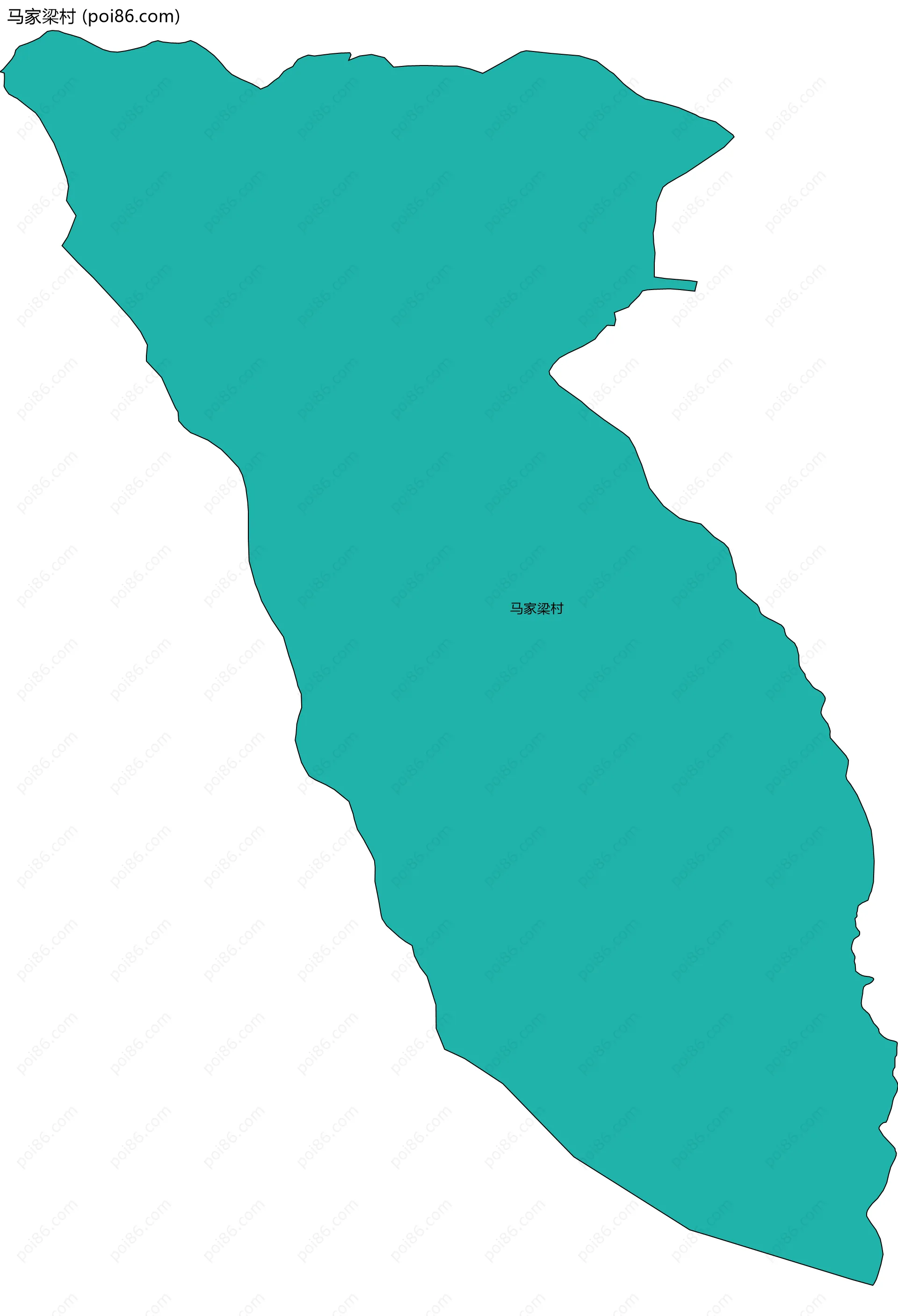 马家梁村边界地图