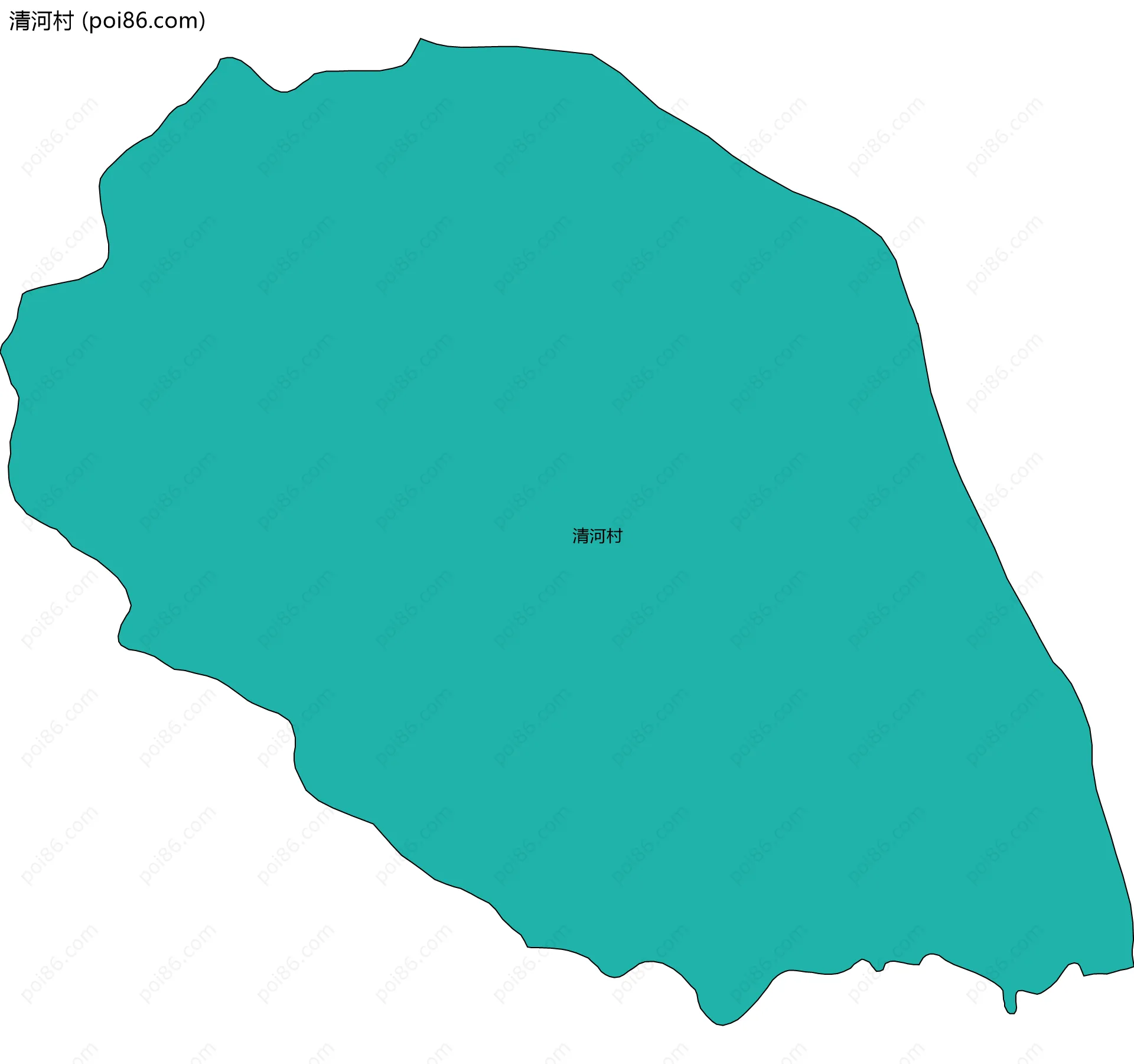 清河村边界地图