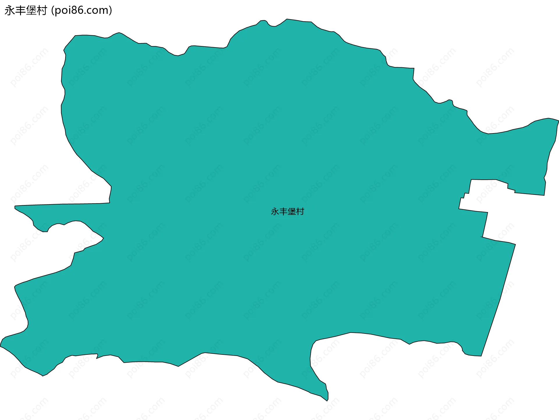 永丰堡村边界地图