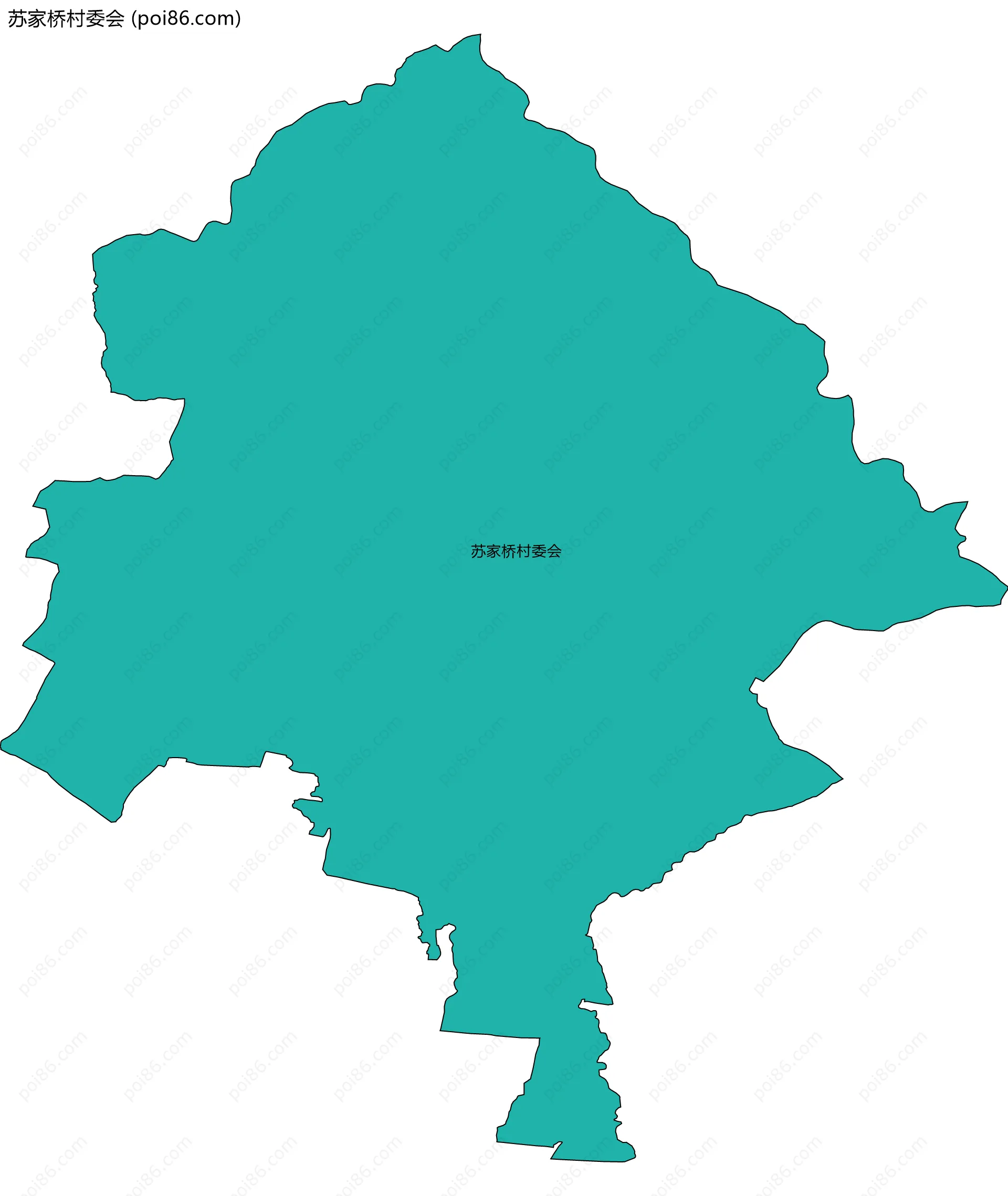 苏家桥村委会边界地图