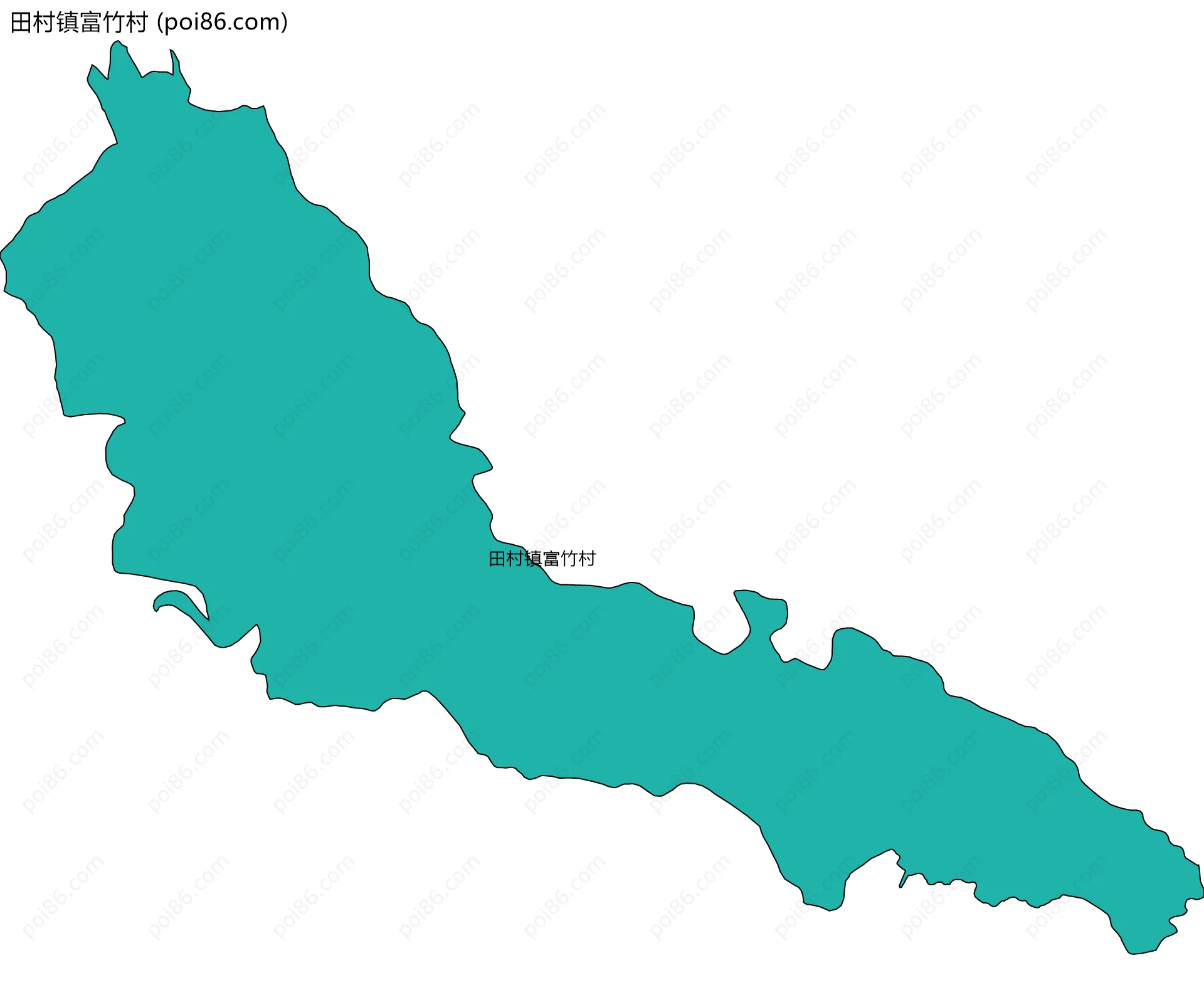 田村镇富竹村边界地图