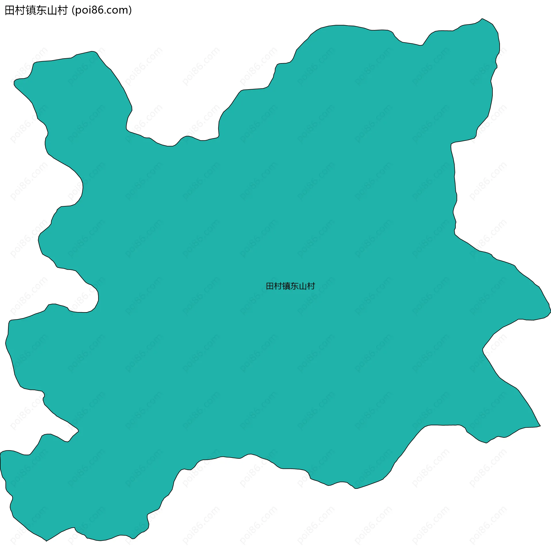 田村镇东山村边界地图