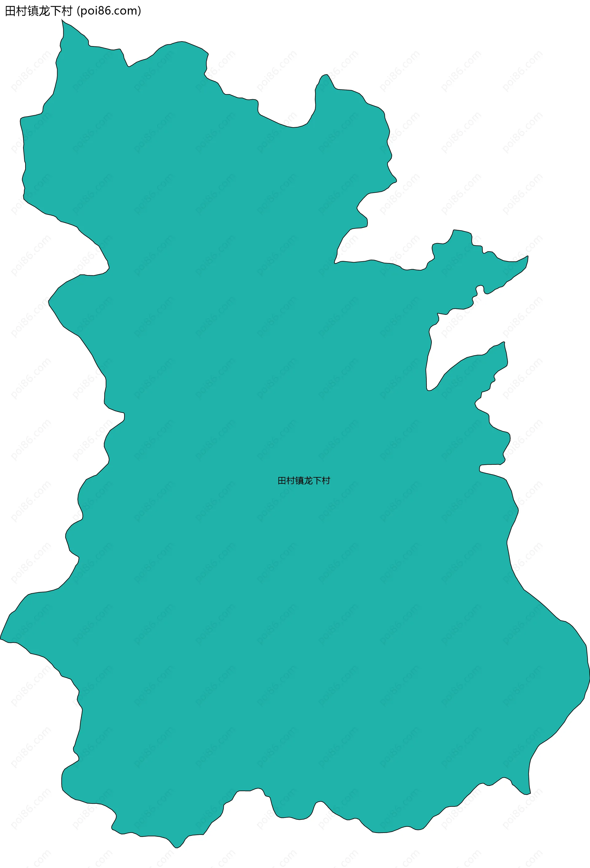 田村镇龙下村边界地图