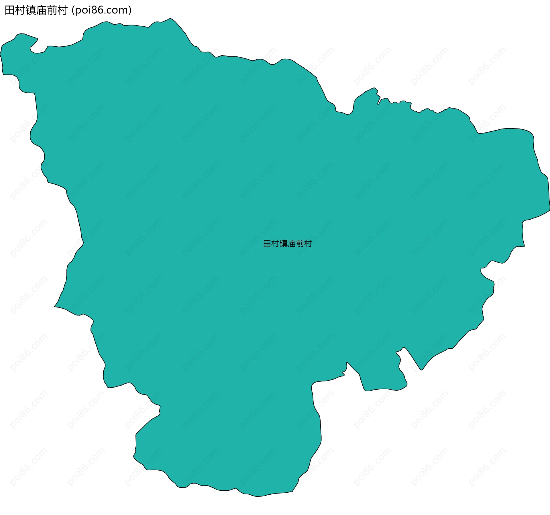 田村镇庙前村边界地图