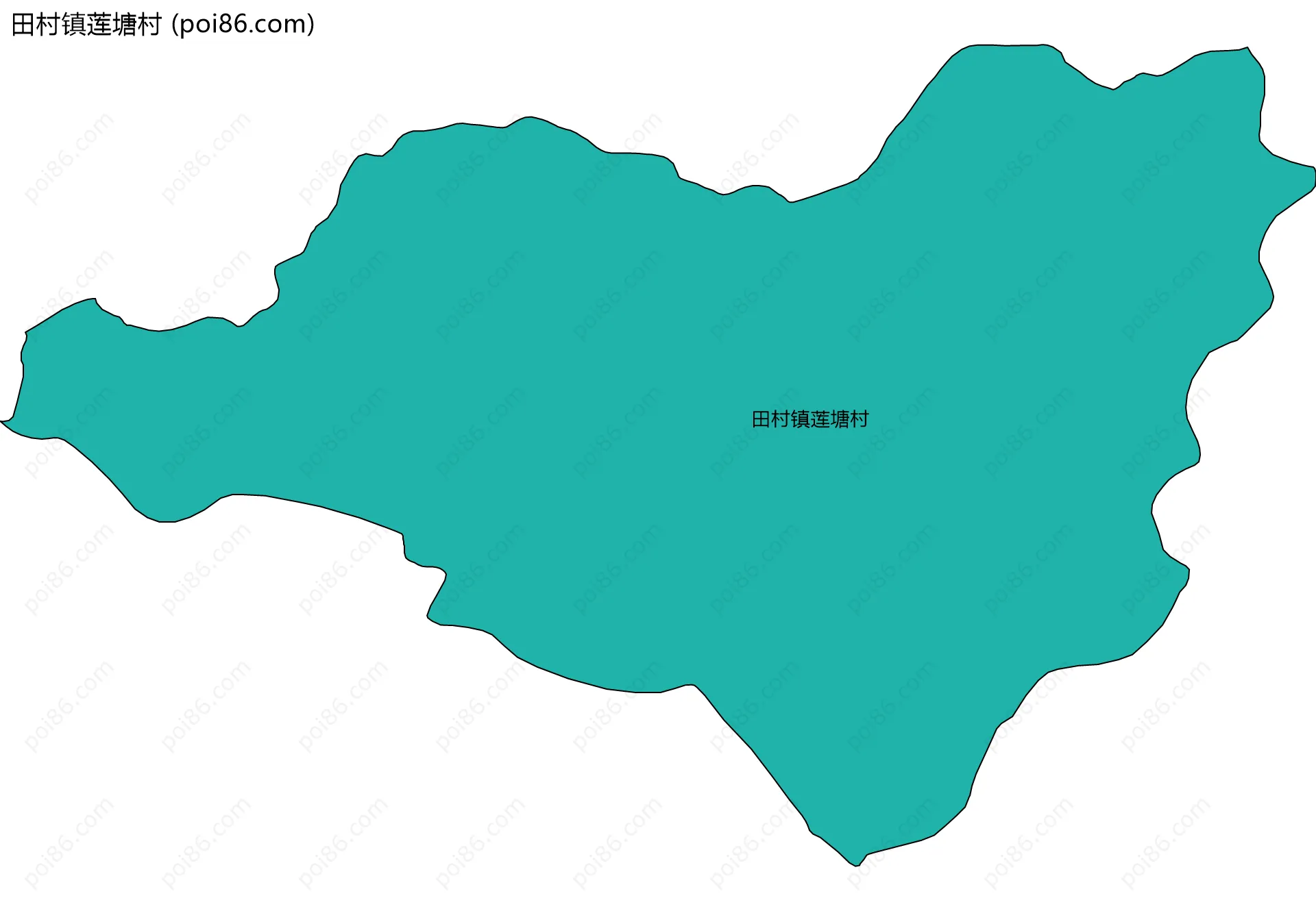 田村镇莲塘村边界地图